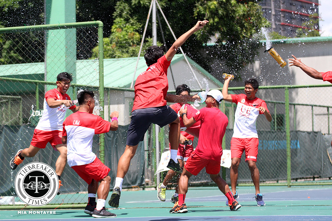 UAAP 80 Men’s Tennis – Finals – UE def ADMU – UE celebrate