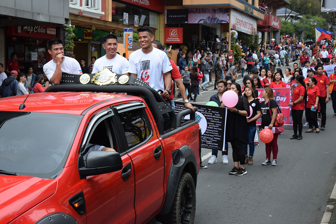 BAGUIO-CITY-PARADE-Geje-Eustaquio Baguio City Parade celebrates Team Lakay Mixed Martial Arts News ONE Championship - philippine sports news