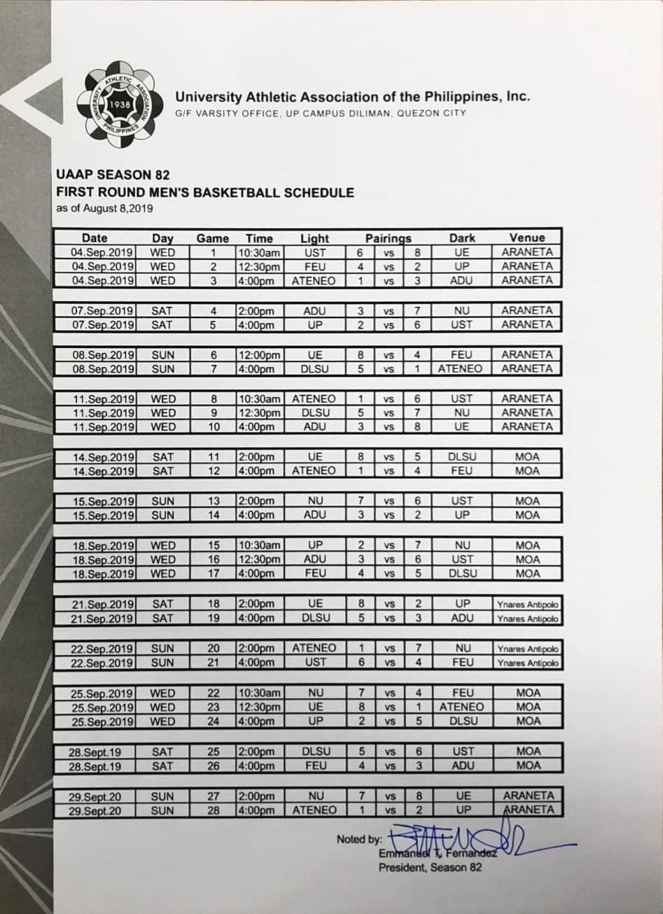 OFFICIAL-UAAP-Season-82-Mens-Basketball-Schedule UAAP Season 82 Seniors Basketball to feature Wednesday triple-headers ADMU AdU Basketball DLSU FEU News NU UAAP UE UP UST - philippine sports news