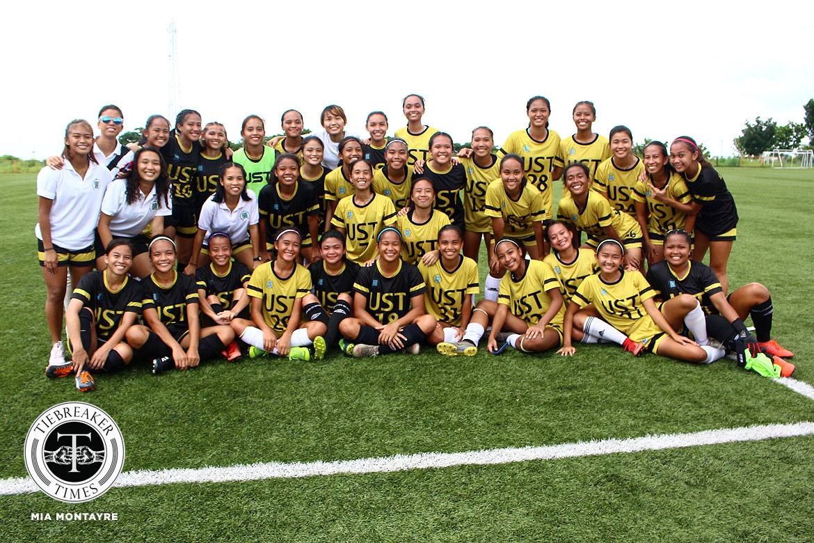 PFFWL-2019-MD2-UST-d-Tigers-FC-celebration La Salle opens PFFWL title-defense campaign in dominant fashion DLSU FEU Football News PFF Women's League UP UST - philippine sports news