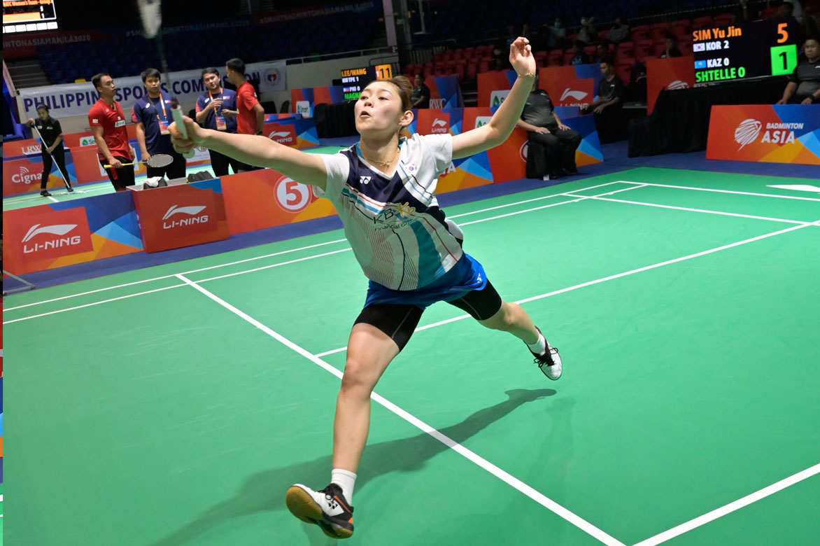 Badminton-Asia-Team-Championship-2020-Women-Korea-def-Kazakhstan-Sim-Wu-Jin World no. 2 Chou Tien Chen, Chinese-Taipei wallop Phillippines in Badminton Asia Team 2020 Badminton Asia Team Championships Badminton News - philippine sports news