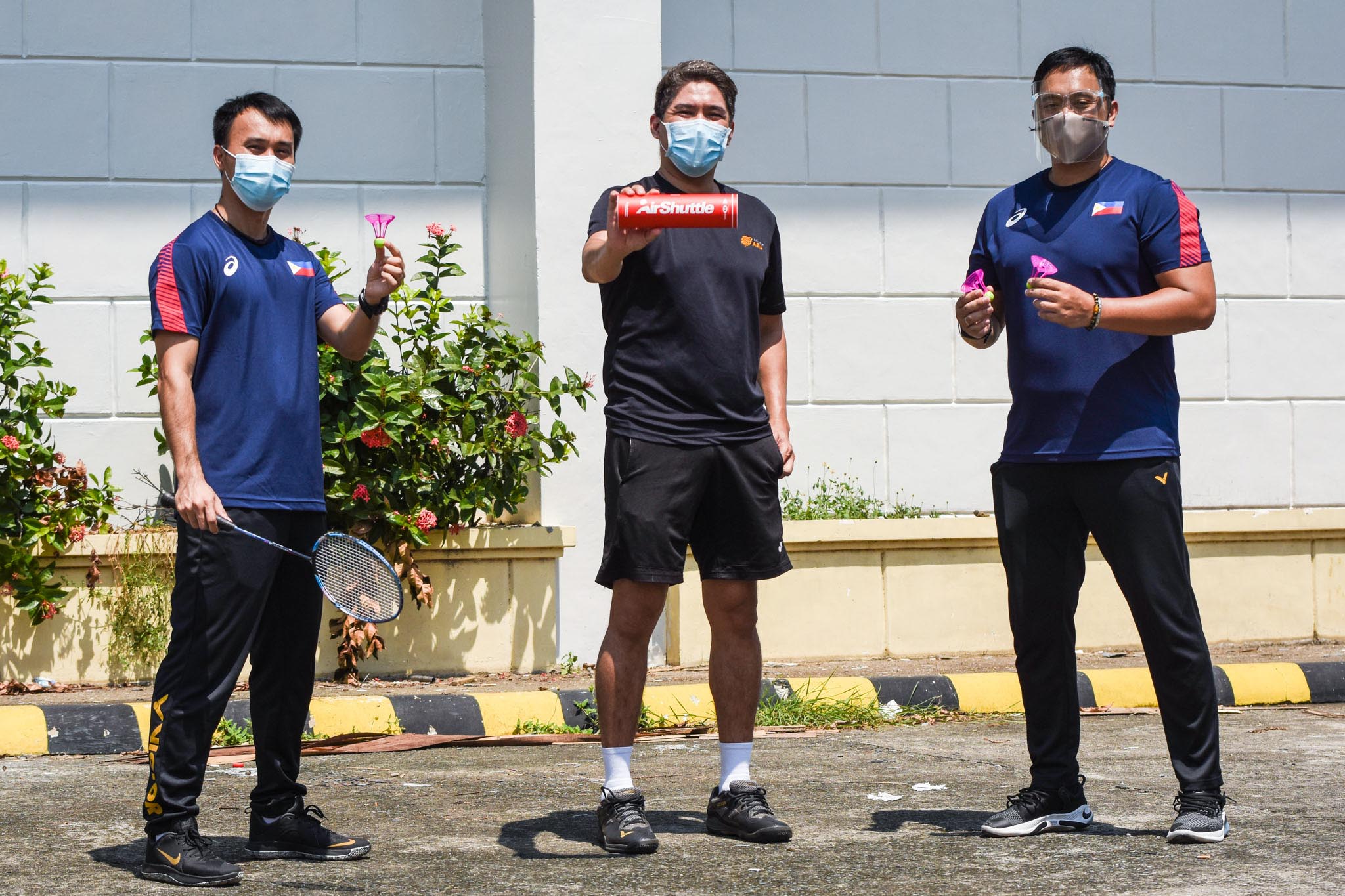 Air-Badminton-Airshuttle-National-Team-Player-Ros-Pedrosa-BFAs-Ian-Piencevanes-and-National-Team-head-coach-Ronald-Magnaye PH badminton promotes outdoor counterpart -- Air Badminton Air Badminton News - philippine sports news