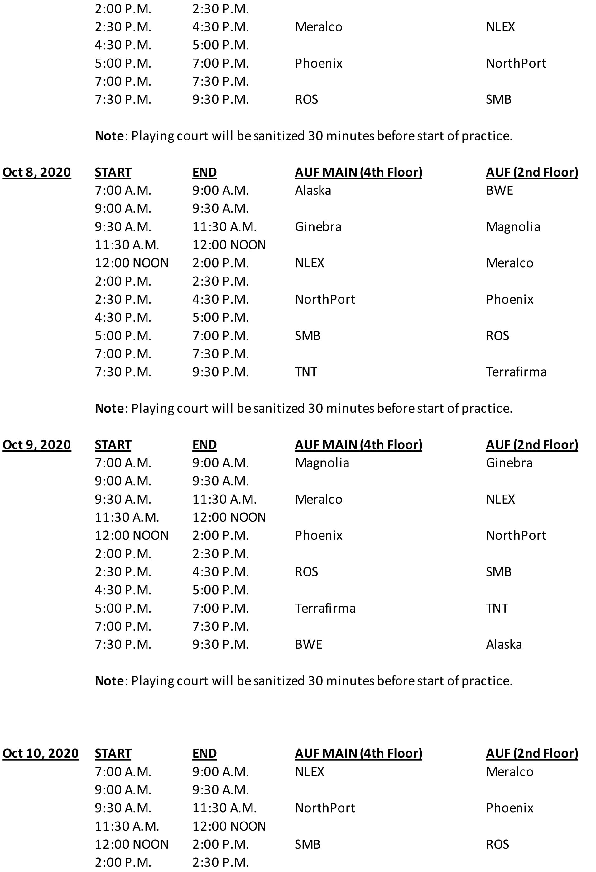 PBA-Season-45-scimmage-schedule-3 Meralco, Magnolia start scrimmages in AUF Gym Basketball News PBA - philippine sports news