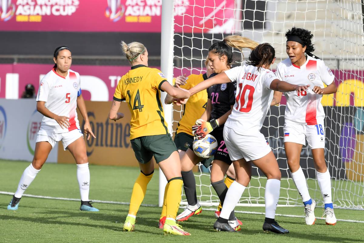 2022-AFC-Womens-Asian-Cup-Philippines-vs-Australia-Kiara-Fontanilla Hali Long believes PWNFT has yet to reach peak in Women's Asian Cup Football News Philippine Malditas - philippine sports news