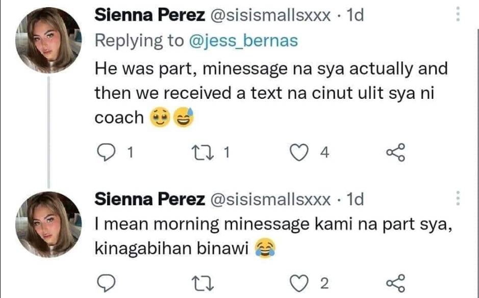 2021-SEA-Games-Gilas-Sienna-Perez CJ Perez's wife says husband was invited by Gilas for SEAG: 'Kinagabihan binawi' Basketball Gilas Pilipinas News - philippine sports news