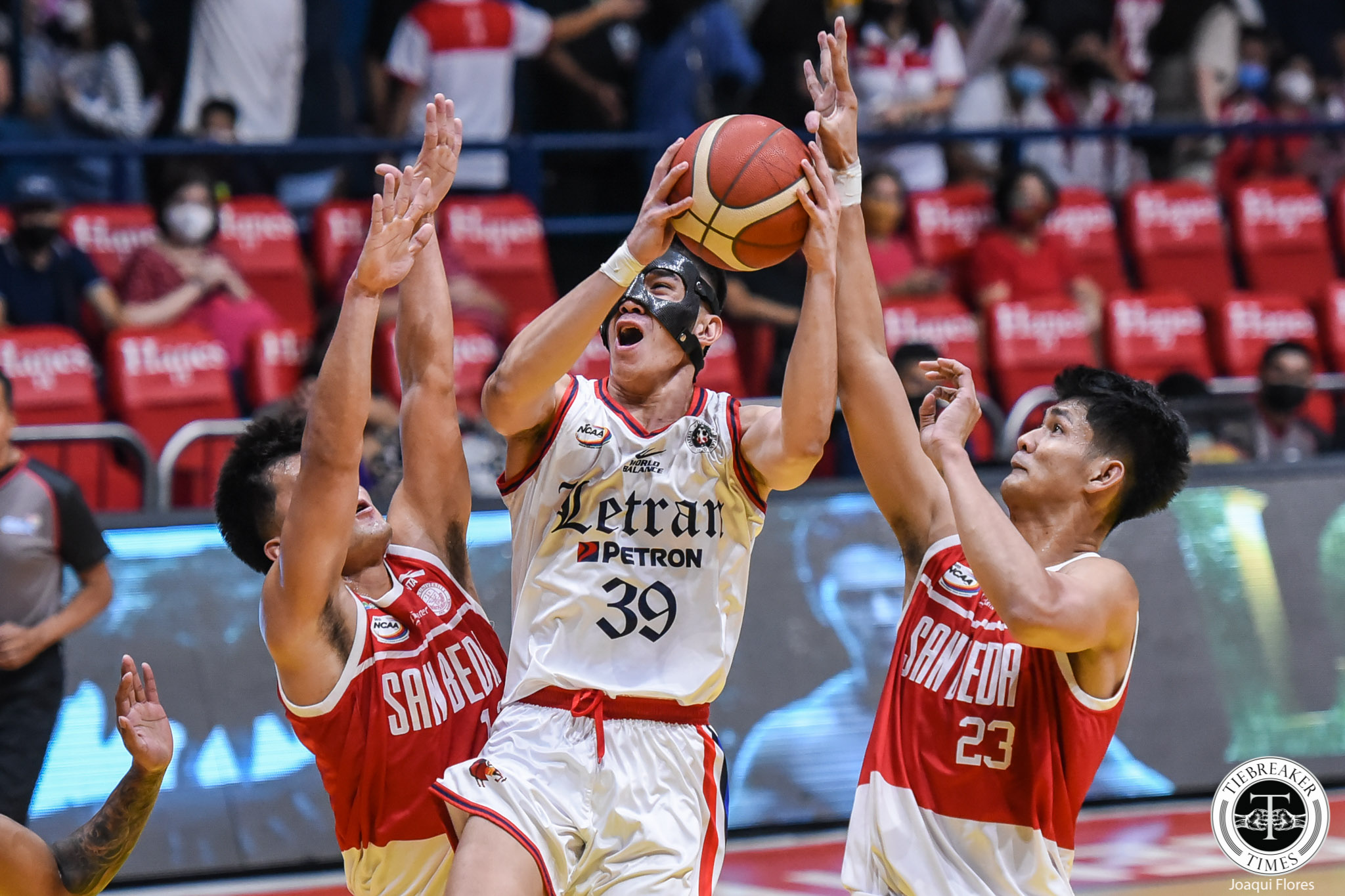 NCAA-98-SBU-vs.-CSJL-Kobe-Monje-5947 Letran feeling the effects of Paraiso, Sangalang suspension, admits Tan Basketball CSJL NCAA News - philippine sports news