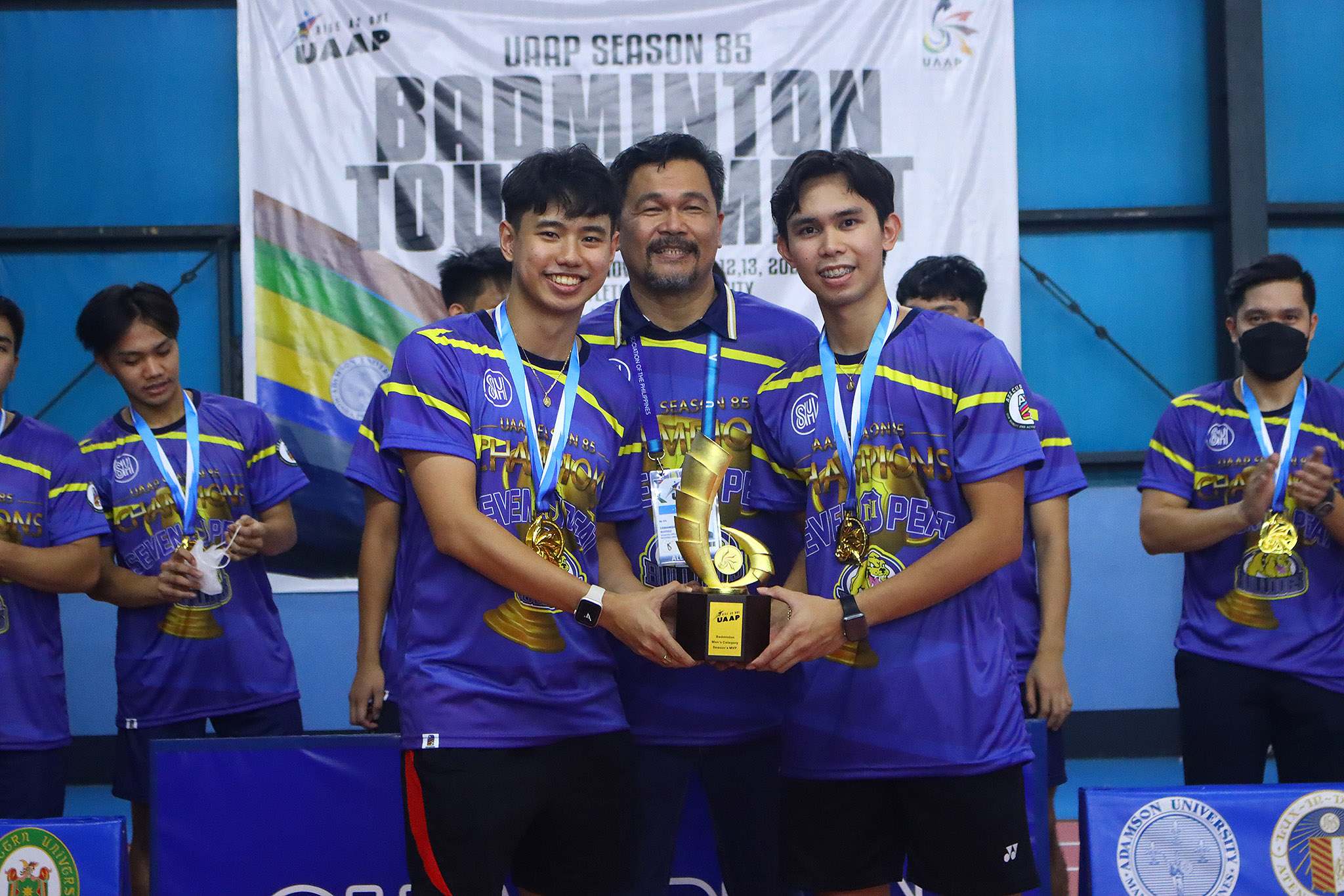 UAAP-S85-MBD-November-13-AWARDING-Co-MVPs-Lanz-Zafra-Solomon-Padiz-Jr UAAP 85 MBD: NU crushes Ateneo for seventh straight crown ADMU Badminton News NU UAAP UP UST - philippine sports news