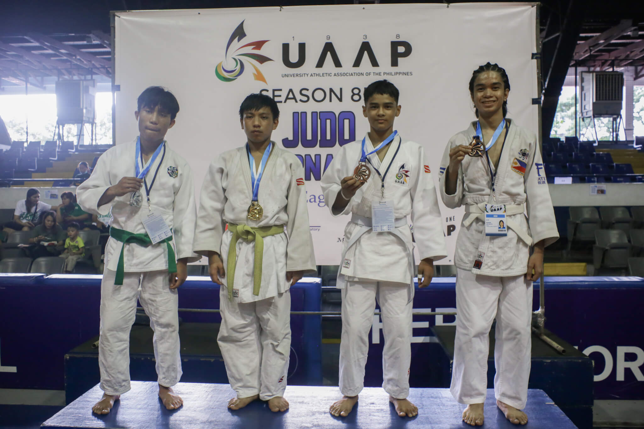 UAAP-85-Awarding-Boys-55kg-RodriguezUE-RamosDLS-MamarilADMEupenaUST UAAP 85 HSJD: UST boys, girls judokas dominate day 1 ADMU DLSU Judo News UAAP UE UP UST - philippine sports news