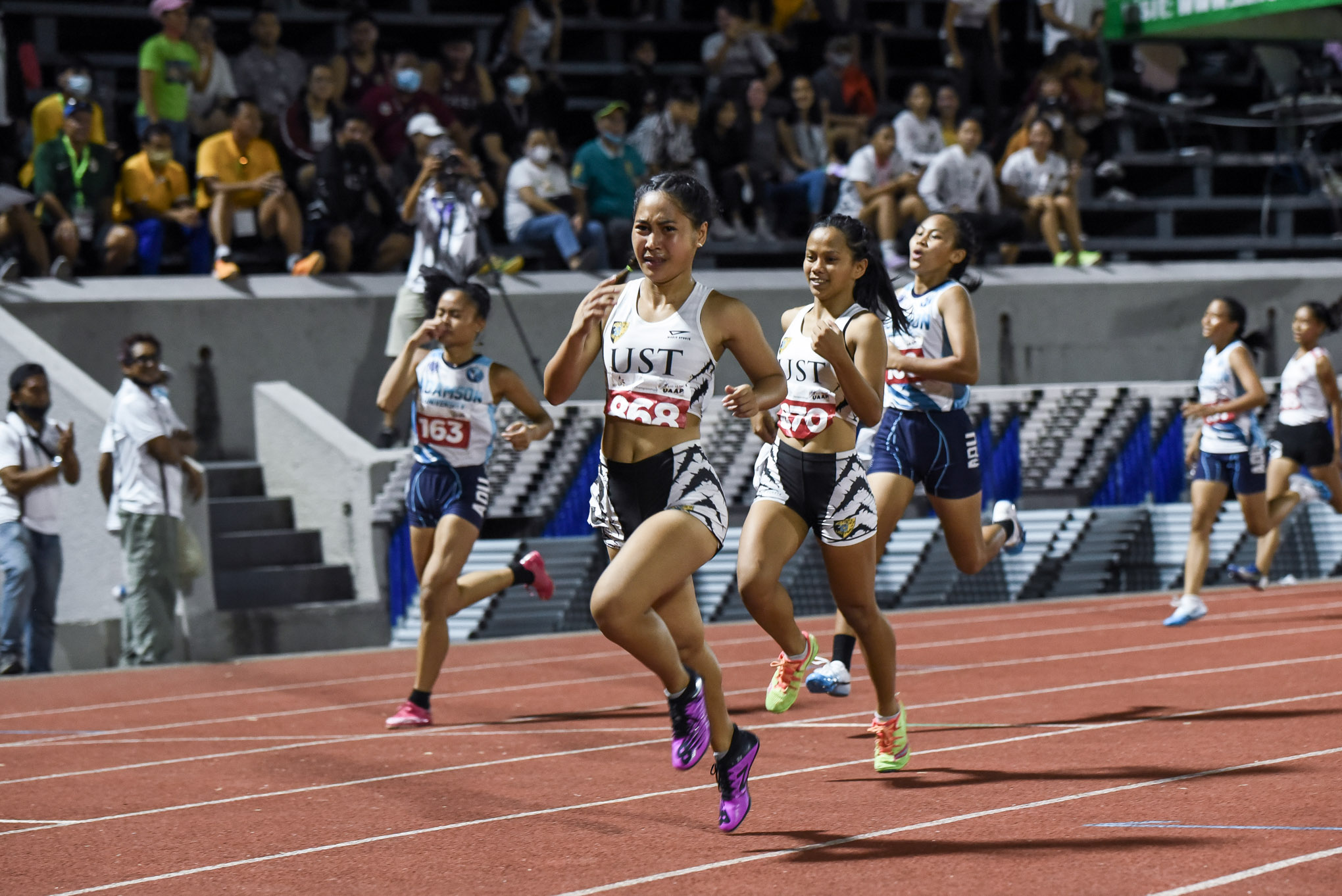UAAP85-100M-Girls-Guergio-Christine-2 UAAP 85 HSAT: Jardin leads Adamson boys to early lead; UST's Guergio takes 100m ADMU AdU DLSU News Track & Field UAAP UE UP UST - philippine sports news