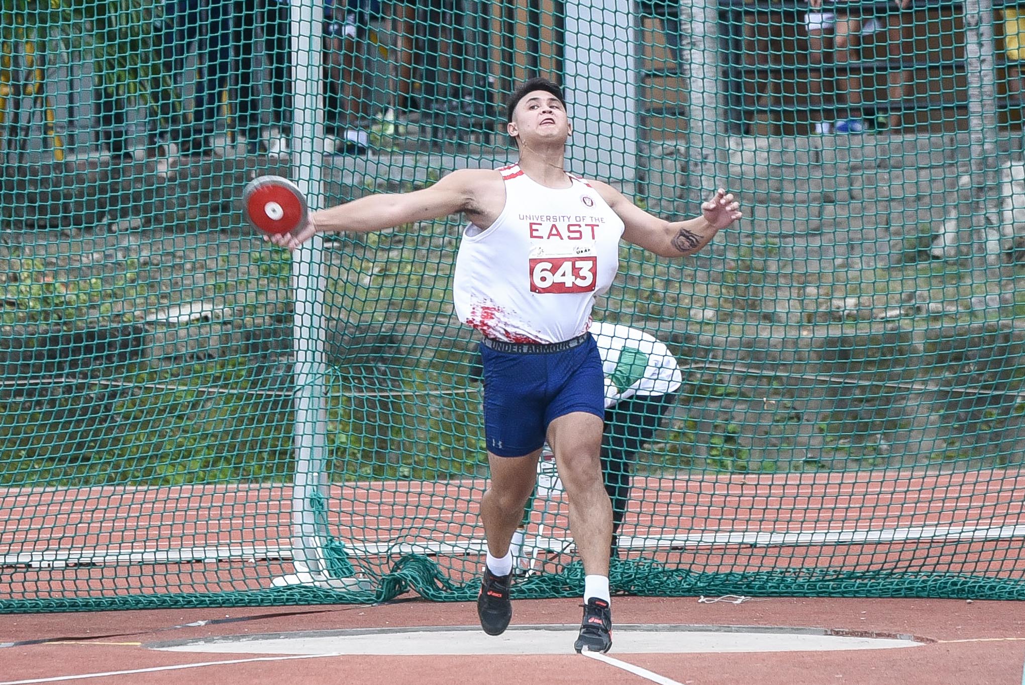 UAAP85-Discus-Throw-Boys-Balmores-Chinno-O UAAP 85 HSAT: Jardin leads Adamson boys to early lead; UST's Guergio takes 100m ADMU AdU DLSU News Track & Field UAAP UE UP UST - philippine sports news