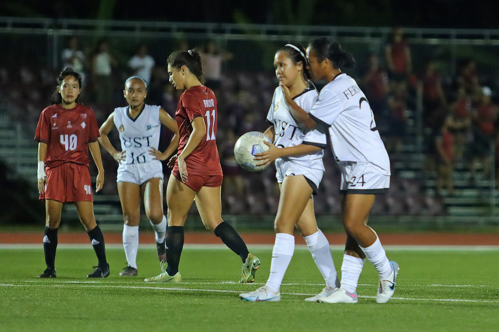 UAAP-85-WFB-Nathalie-Absalon-Lovely-Fernandez-UST Like her brother Karl, Nathalie Absalon dedicates goal, season to Kuya Kieth Football News UAAP UST - philippine sports news