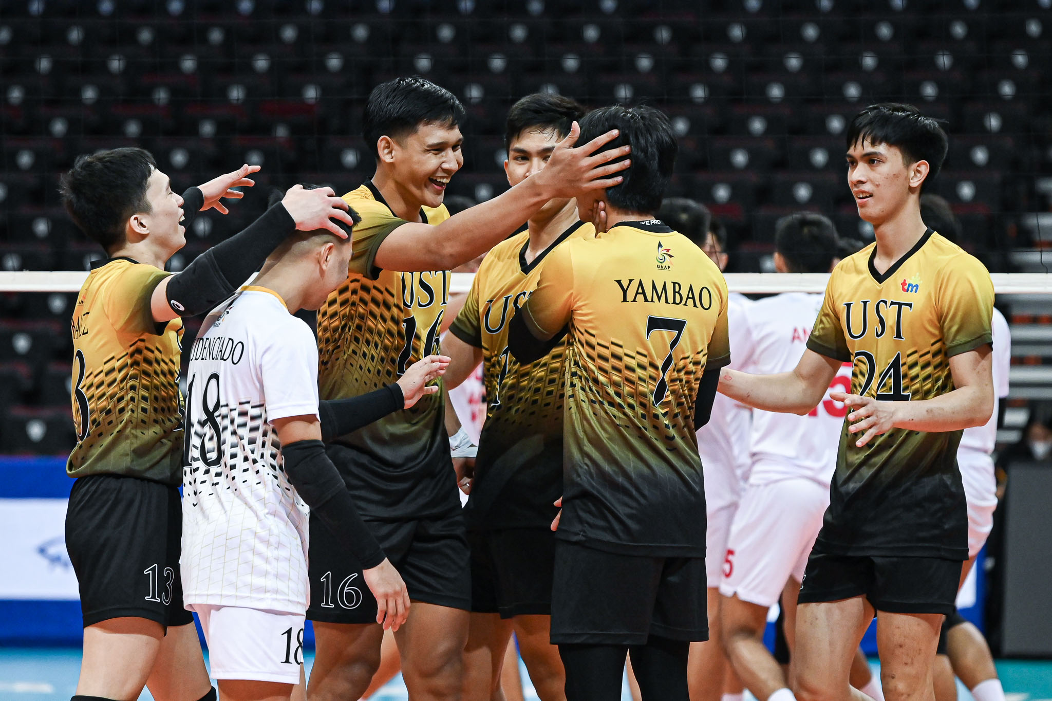 UAAP85-MVB-UST-3381 UST escapes with a win a day after Mamon's birthday, but coach isn't happy News UAAP UST Volleyball - philippine sports news