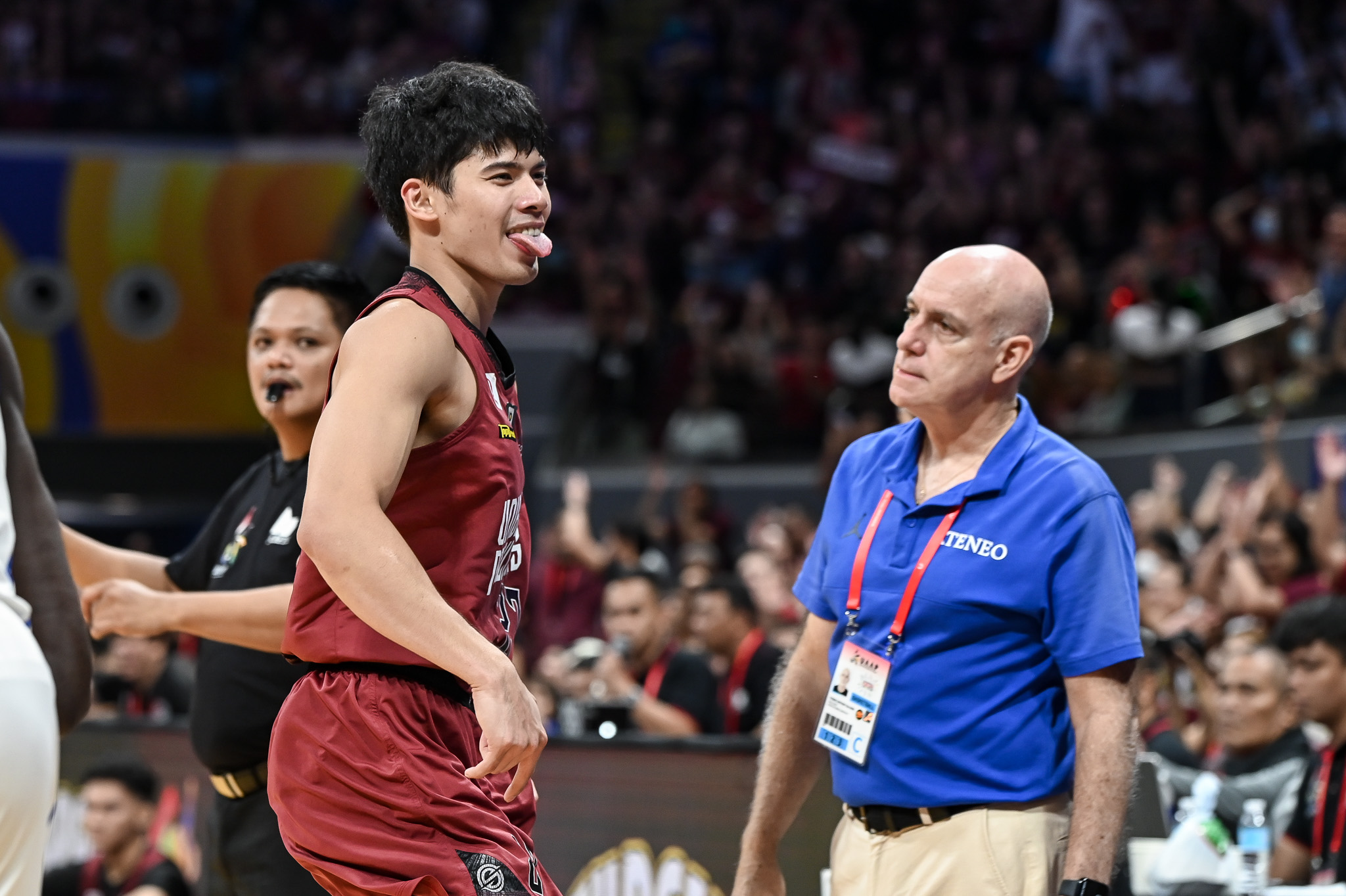 UAAP86-MBB-ATENEO-vs-UP-CJ-CANSINO-9110 Francis Lopez finishes what CJ Cansino started with 'shush' taunt Basketball News UAAP UP - philippine sports news