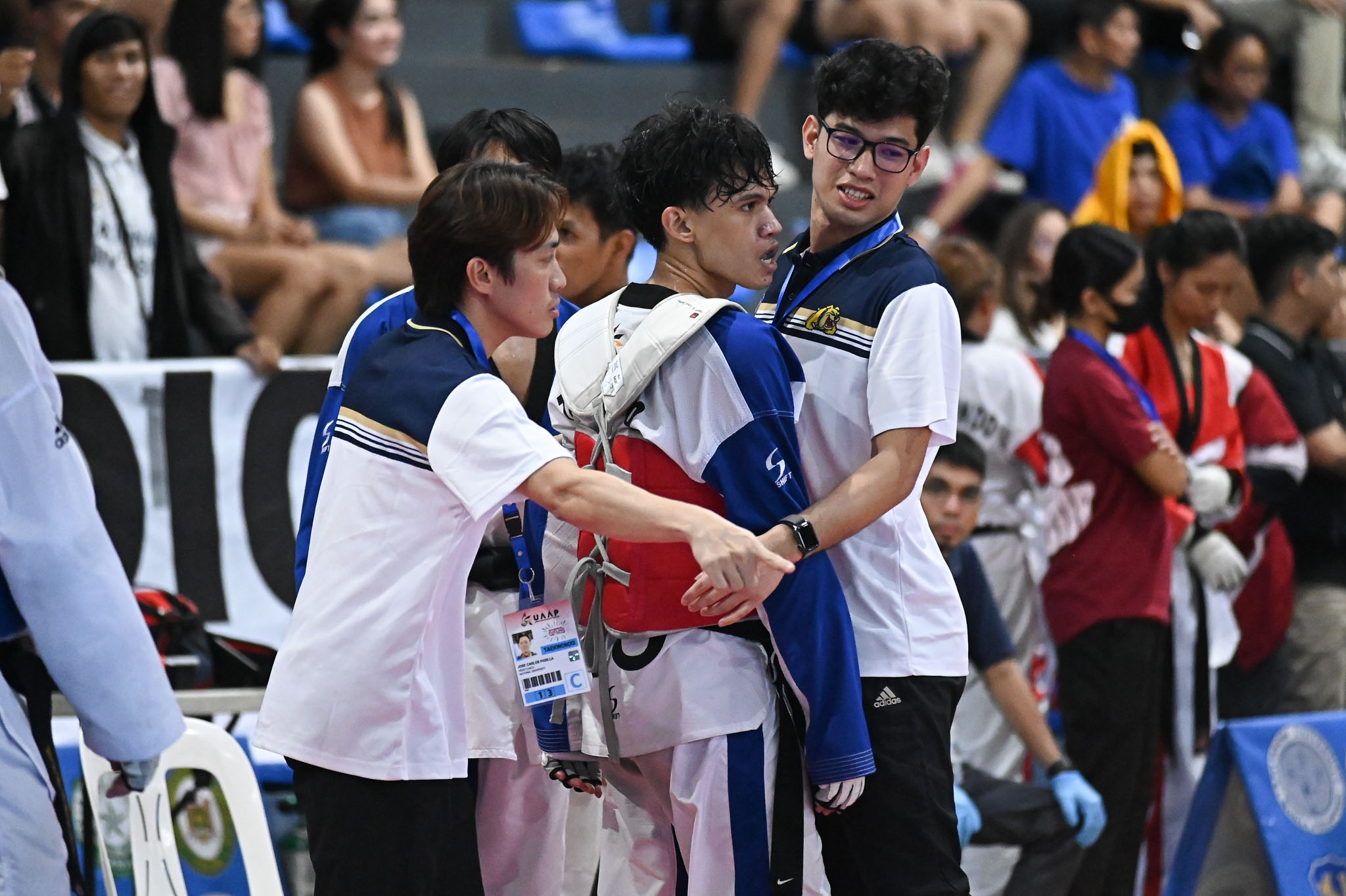UAAP-86-Kyorugi-Sturdy-Gilbuena Barbosa-less NU conquers UST, secures UAAP Men's TKD five-peat ADMU DLSU FEU News NU Taekwondo UAAP UP UST - philippine sports news