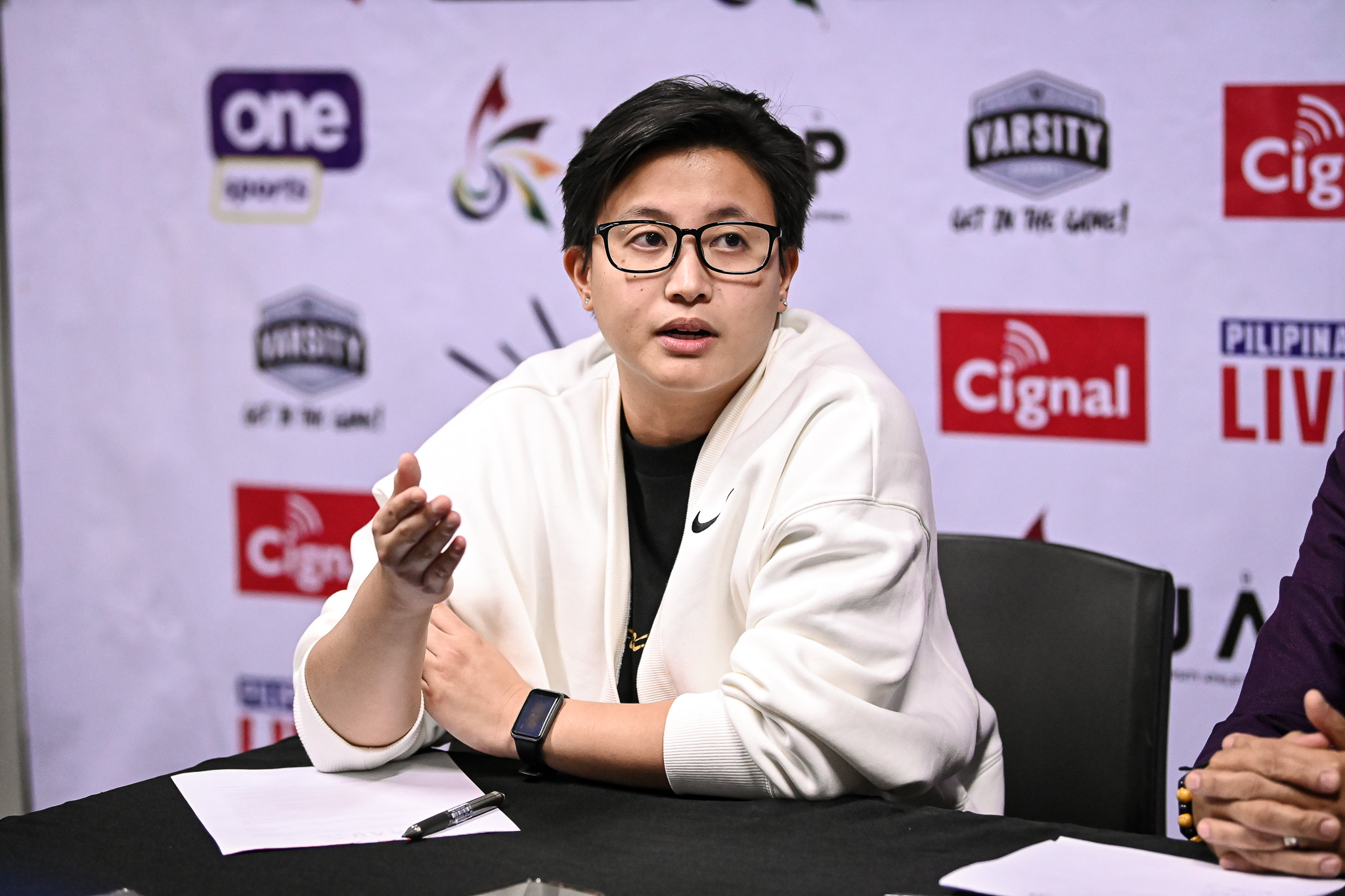 UAAP86-Presscon-Mariana-Lopa-3422 Behind the Decision: UAAP commissioner Lopa clarifies Momowei's suspension Basketball News UAAP UE - philippine sports news