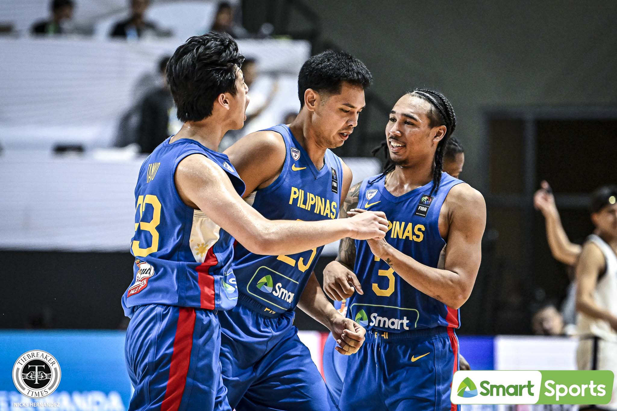 FIBA-Asia-Cup-Q-Carl-Tamayo-Japhet-Aguilar-Chris-Newsome-3528 Gilas welcomes back Ange Kouame for Asia Cup window 2 Basketball DLSU Gilas Pilipinas News PBA - philippine sports news
