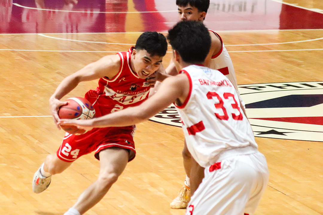 2024-NBTC-UE-def-San-Beda-Kristoper-Lagat UST, UE catch last chance tickets to NBTC Nationals Basketball News SBC UE UST - philippine sports news