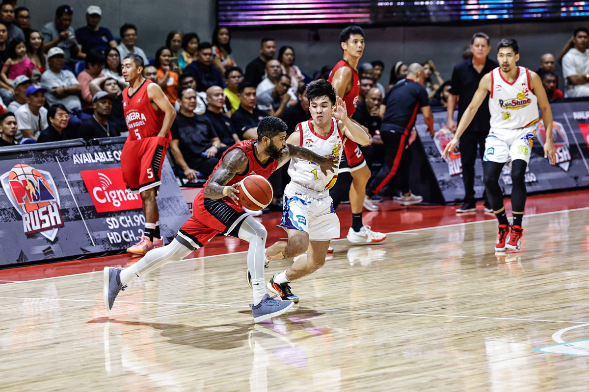 2024-PBA-Philippine-Cup-Ginebra-vs-Rain-or-Shine-Maverick-Ahanmisi PBA: Jamie Malonzo defies setback, scores career-high as Ginebra escapes ROS Basketball News PBA - philippine sports news