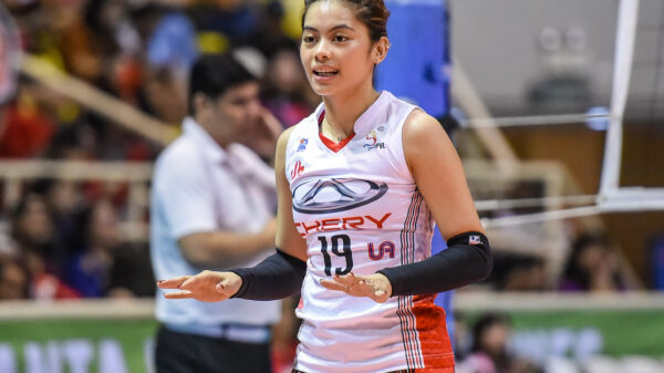 Jen Nierva on the court during Chery Tiggo's streak-breaking win over Creamline in the PVL Philippine Cup