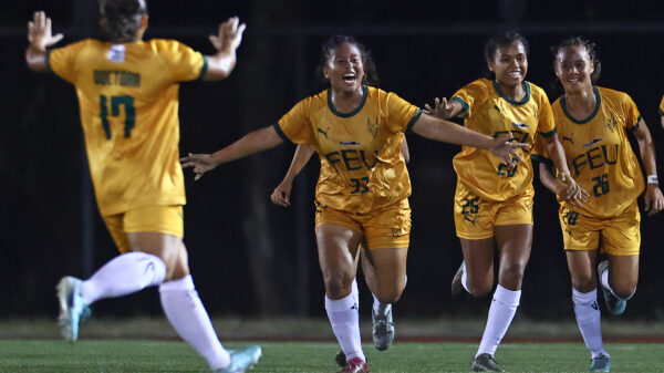 Tiffany Trinidad celebrates late winner in FEU's thrilling comeback versus DLSU in UAAP 86 Women's Football action
