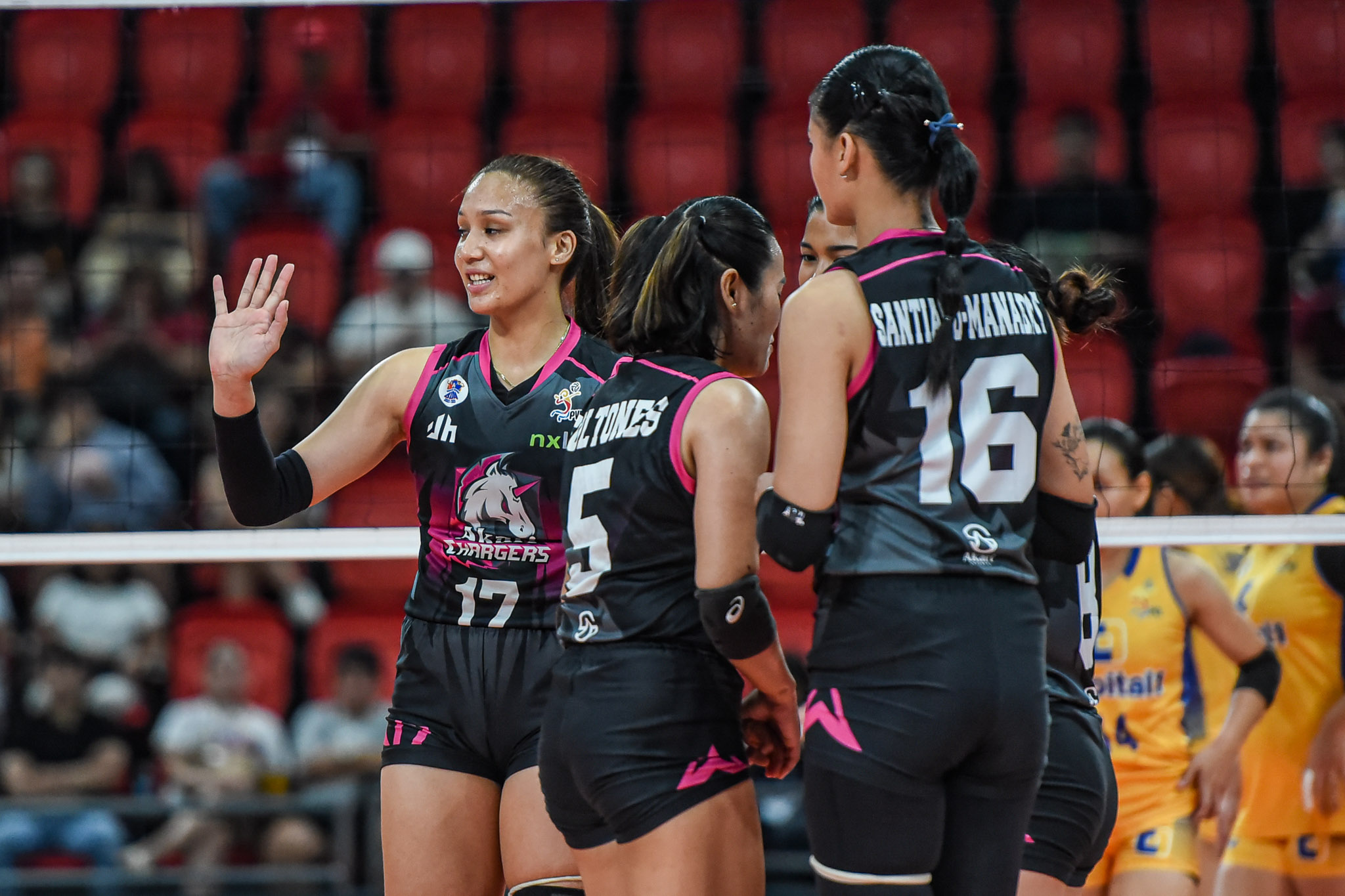 PVL-2024-Akari-vs.-Capital1-Faith-Nisperos-4258 Dindin Manabat determined to fight as Akari faces uphill battle News PVL Volleyball - philippine sports news