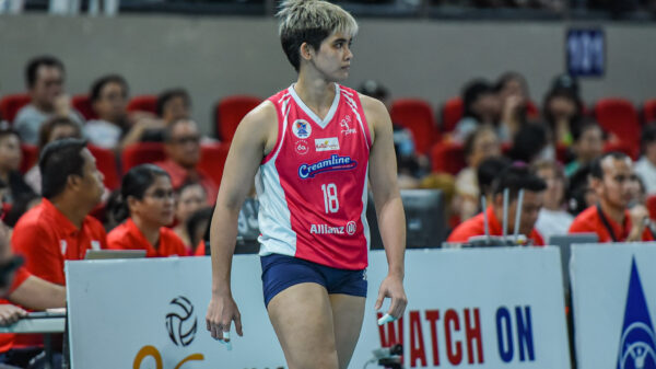 Tots Carlos during the Creamline VS Petro Gazz match in the PVL 2024 Philippine Cup