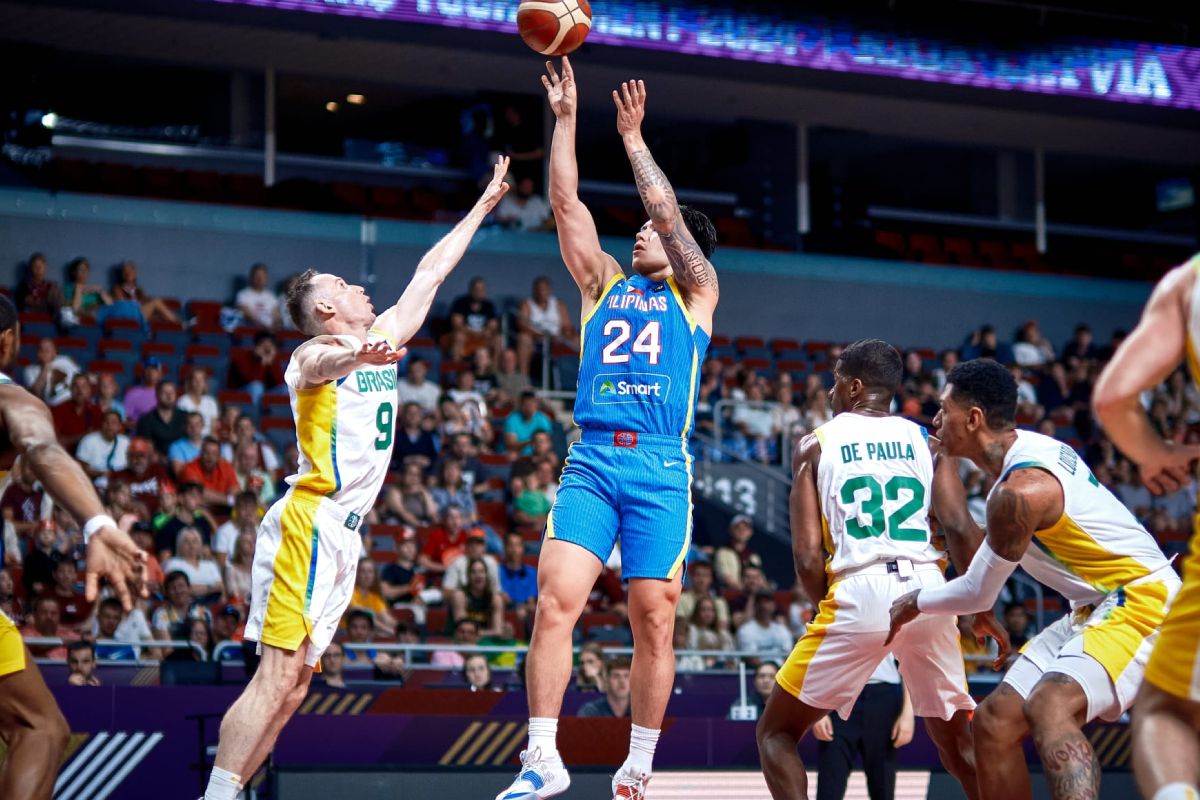 2024-FIBA-OQT-Gilas-vs-Brazil-Dwight-Ramos Tim Cone praises players' dedication as Gilas achieve major milestones Basketball Gilas Pilipinas News - philippine sports news
