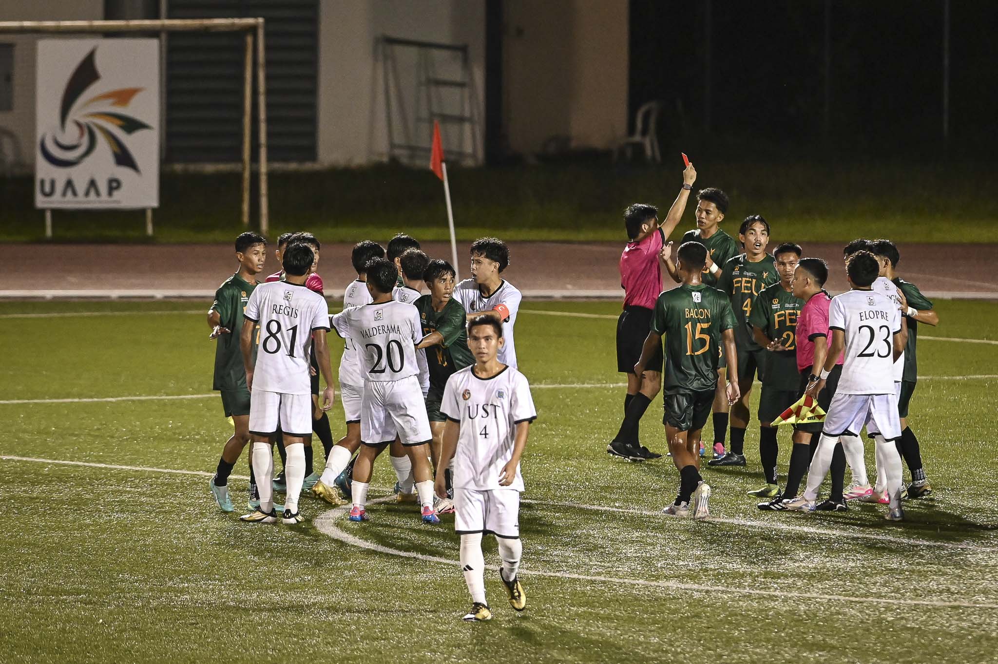 UAAP87-MFB-Red-Card-7693 UAAP Men's Football: UST snatches victory with stoppage time goals against FEU FEU Football News UAAP UST - philippine sports news