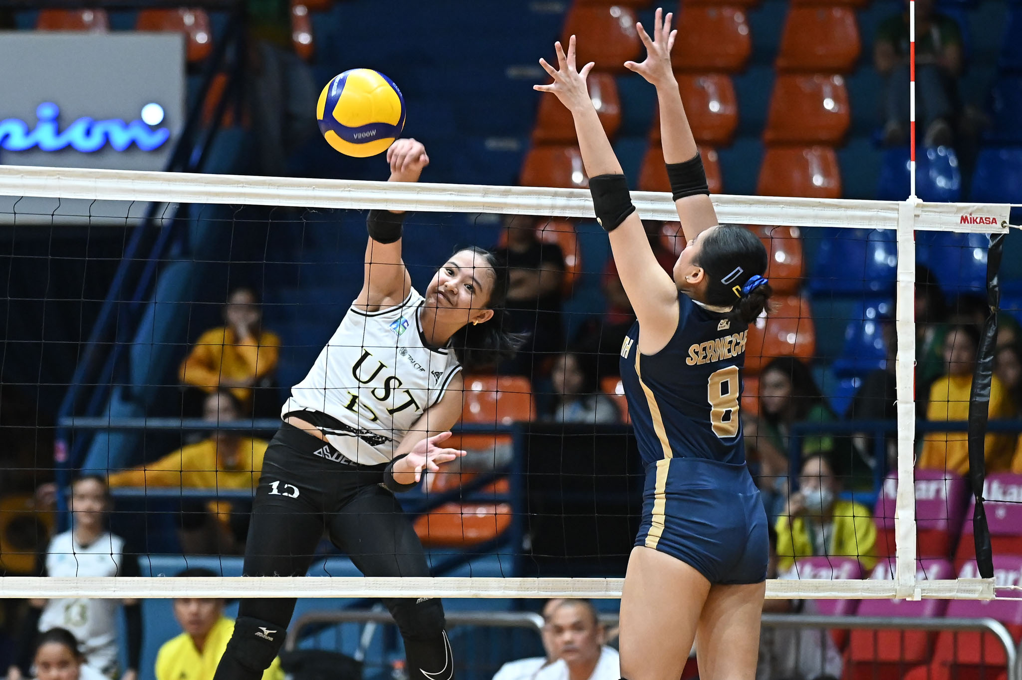 UAAP-87-HSVB-UST-vs.-NUNS-Rochelle-Olaguir-8166 Adamson seals UAAP Girls' Volleyball Final Four advantage ADMU AdU DLSU FEU News NU UAAP UST Volleyball - philippine sports news