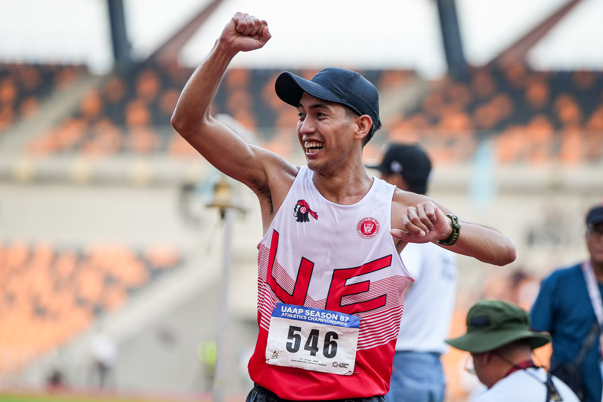 UAAP-S87-Athletics-Vincent-Vianmar-Dela-Cruz-UE-03902 UAAP Collegiate Athletics: Clint Nino Neri leaps UP to the top, defends long jump crown ADMU AdU DLSU FEU News NU Track & Field UAAP UE UP UST - philippine sports news
