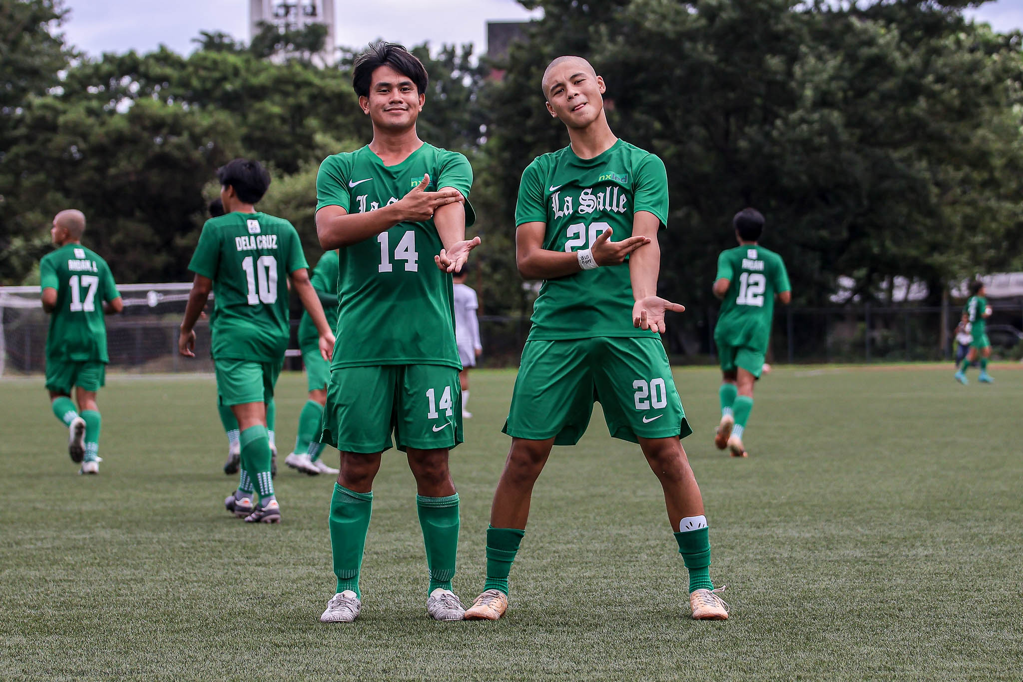UAAP-S87-MENS-FOOTBALL-UST-VS-DLSU-Gabe-Suarez-and-Lucas-Aguilar UAAP Men's Football: Late heroics from Renan Ballespin earn UST comeback win against La Salle DLSU Football News UAAP UST - philippine sports news