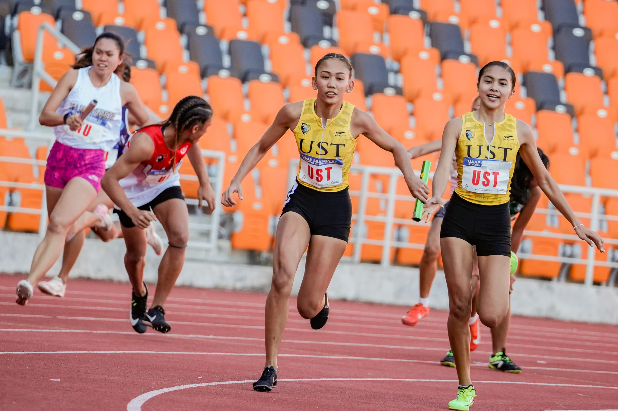 UAAPS87-Athletics-4x100m-Girls-Relay-UST-0944 UAAP High School Athletics: Abdul Saud smashes 3,000m mark, keeps Adamson's hopes alive ADMU AdU DLSU News NU Track & Field UAAP UE UST - philippine sports news