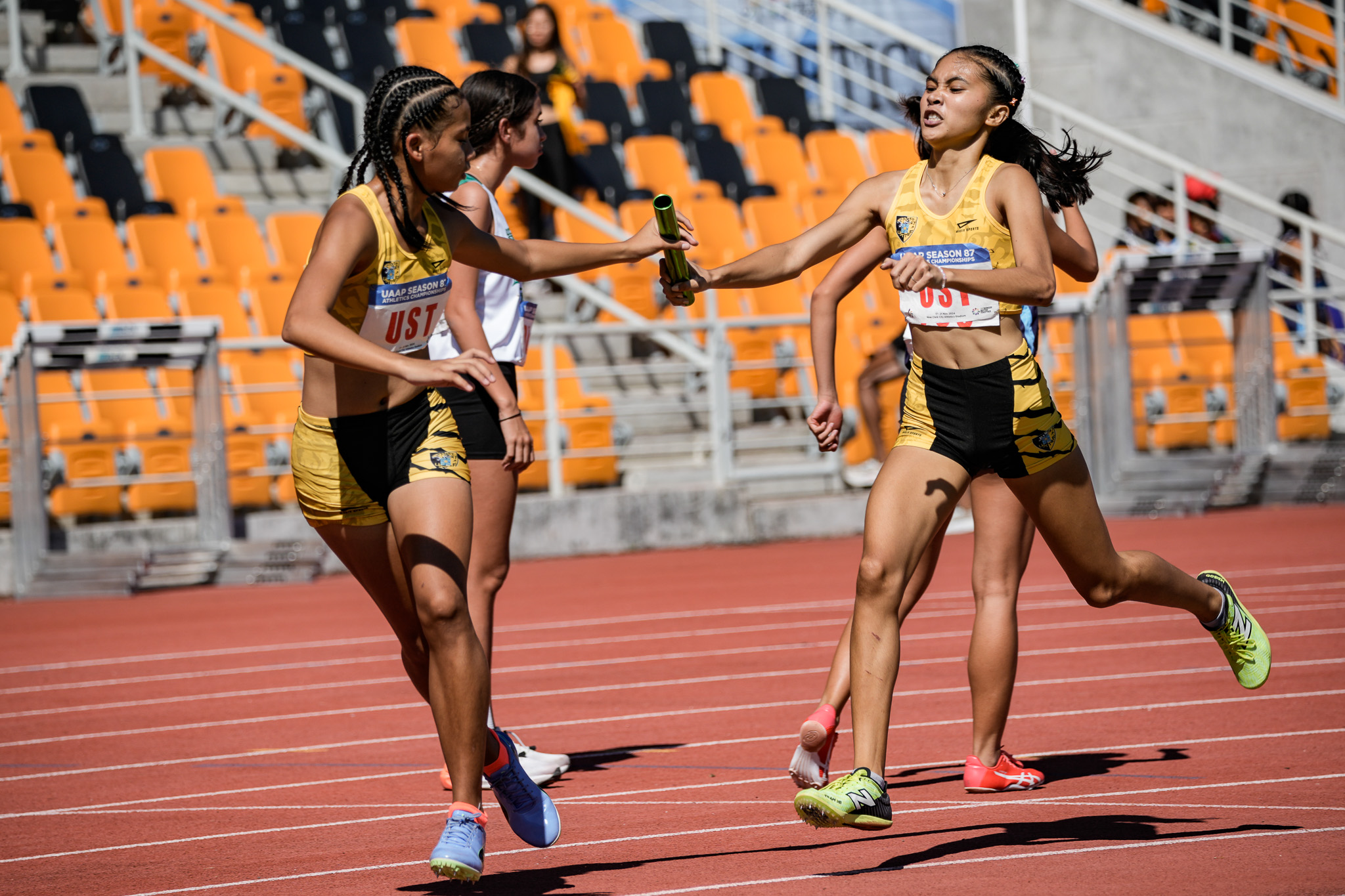 UAAPS87-Athletics-4x400m-Relay-Girls-UST-2786 UE breaks through, claims first-ever UAAP Girls' Athletics championship ADMU AdU DLSU News NU Track & Field UAAP UE UST - philippine sports news