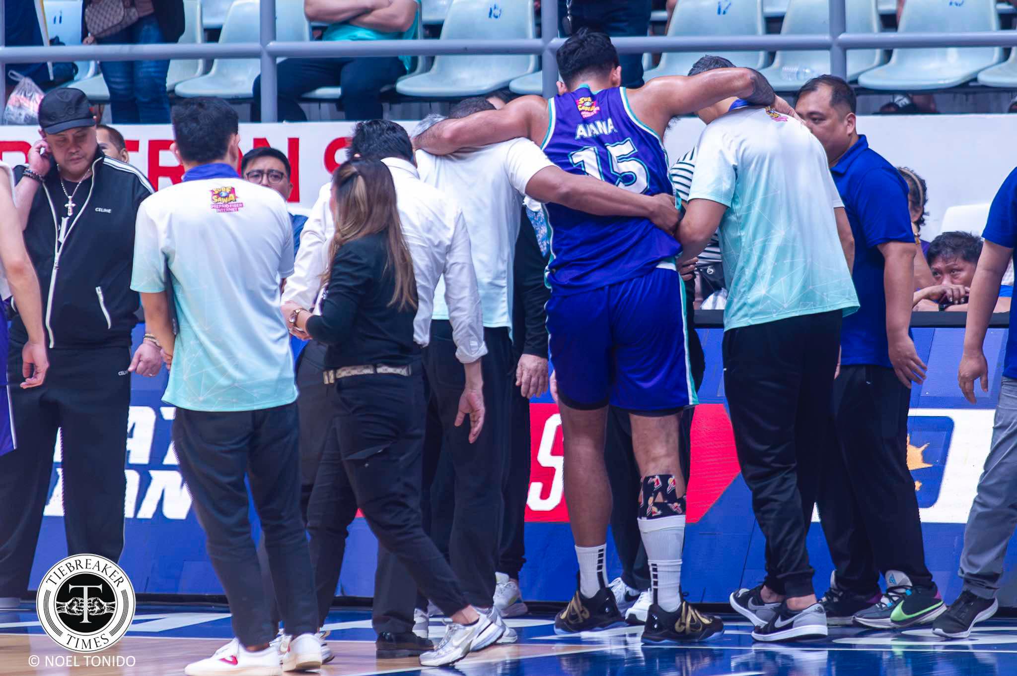 2024-25-PBA-Commissioners-Cup-Converge-vs-Blackwater-Justin-Arana Converge crosses fingers for Justin Arana's recovery after knee injury Basketball News PBA - philippine sports news