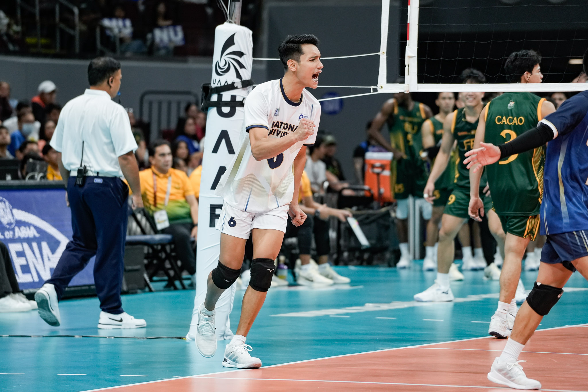 UAAP87-Volleyball-Michaelo-Buddin-7964 FEU ends six-year drought against NU, stays unbeaten in UAAP Men's Volleyball FEU News NU UAAP Volleyball - philippine sports news
