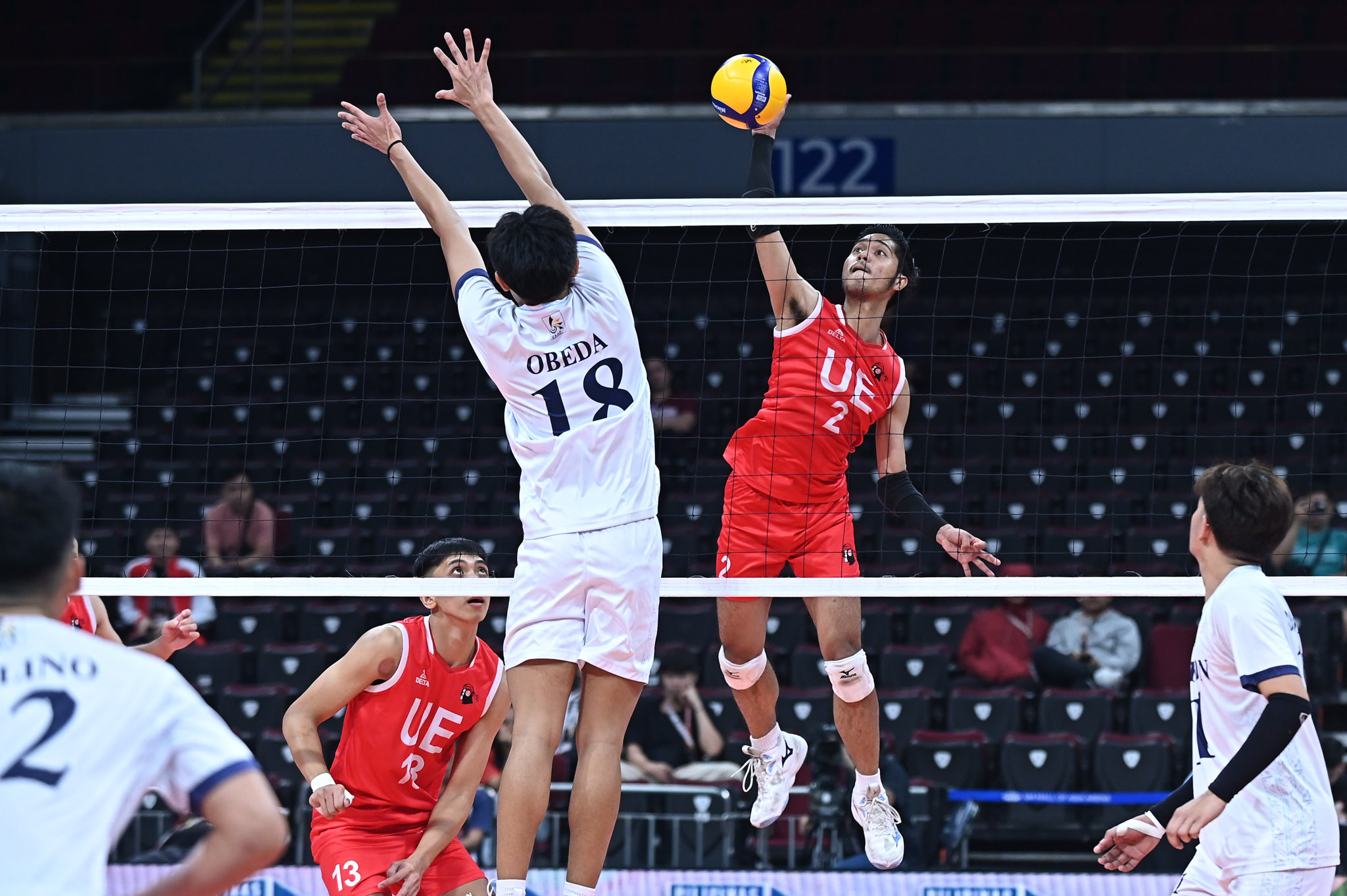 UAAP-87-MVB-AdU-vs.-UE-Raquim-Aceron-6346 Adamson denies UE's first win, secures 2nd victory in UAAP Men's Volleyball AdU UAAP UE Volleyball - philippine sports news