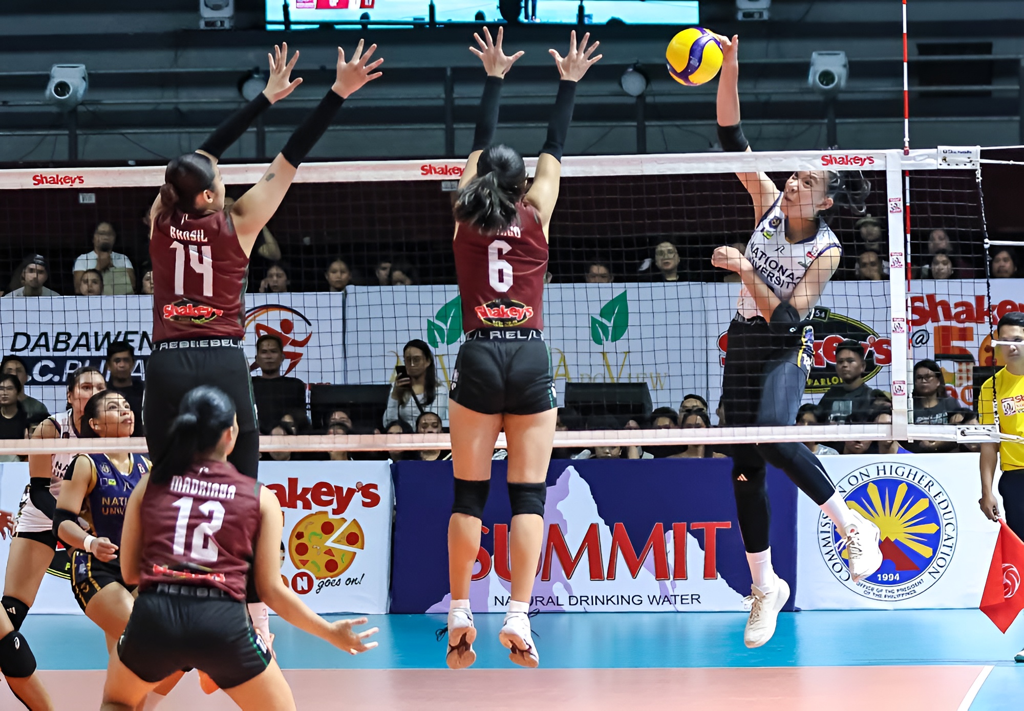 2025-SSL-NU-vs-UP-Arah-Panique Sam Cantada shines as NU overpowers UP to rule SSL Davao leg News NU PSL UP Volleyball - philippine sports news