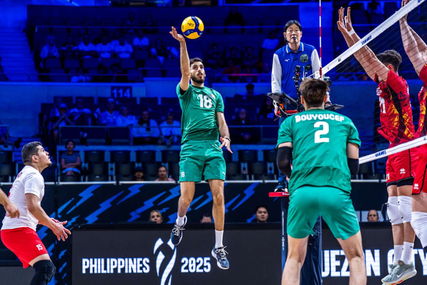 2025-FIVB-MWCH-Belgium-vs-Algeria-Tizit-Farouk Ferre Reggers sparks Belgium to perfect 3-0 finish in MWCH Pool F 2025 FIVB World Men’s Championship News Volleyball - philippine sports news