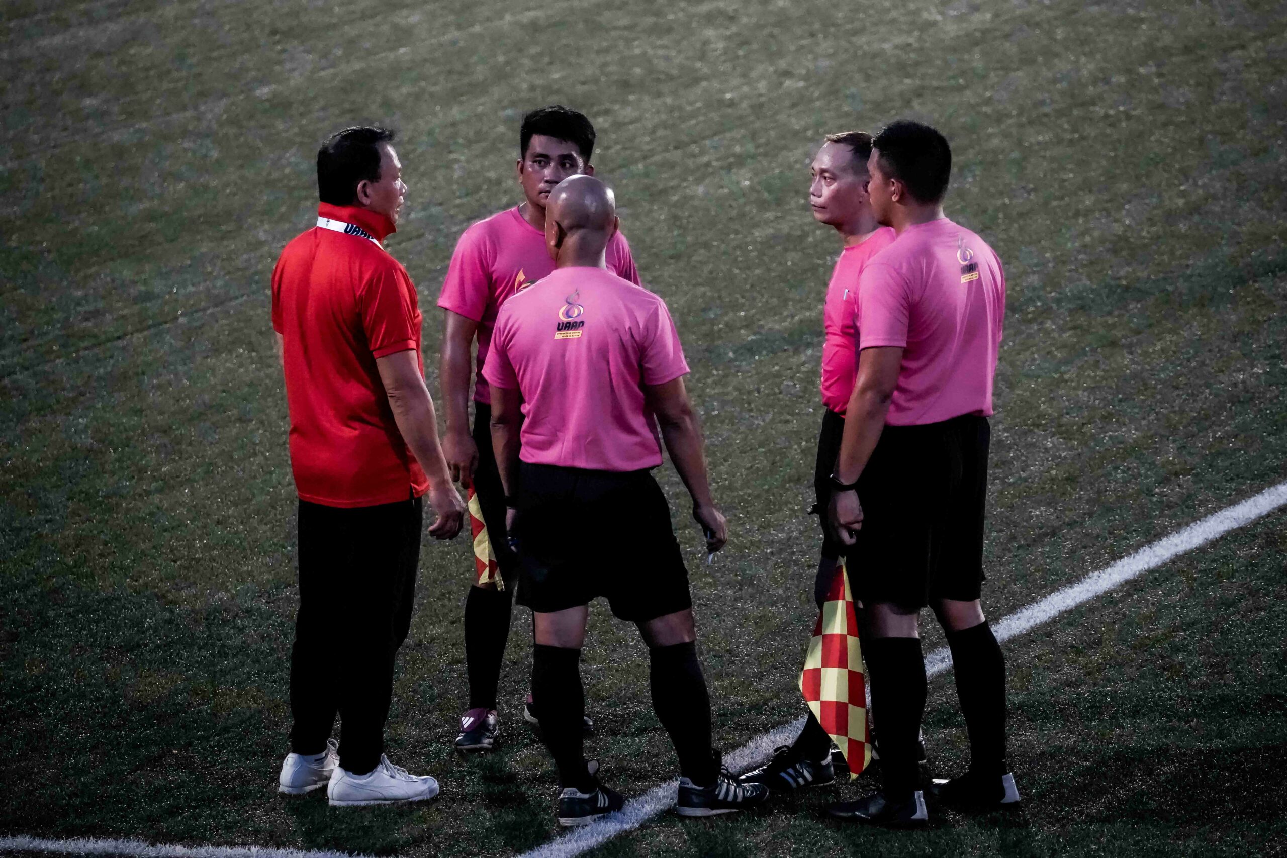 UAAP-Season-88-Football-REFEREES-6457-min-scaled UE docked 3 points, multiple suspensions handed out in Ateneo Blue Eagles-Red Warriors clash ADMU Football News UAAP UE - philippine sports news