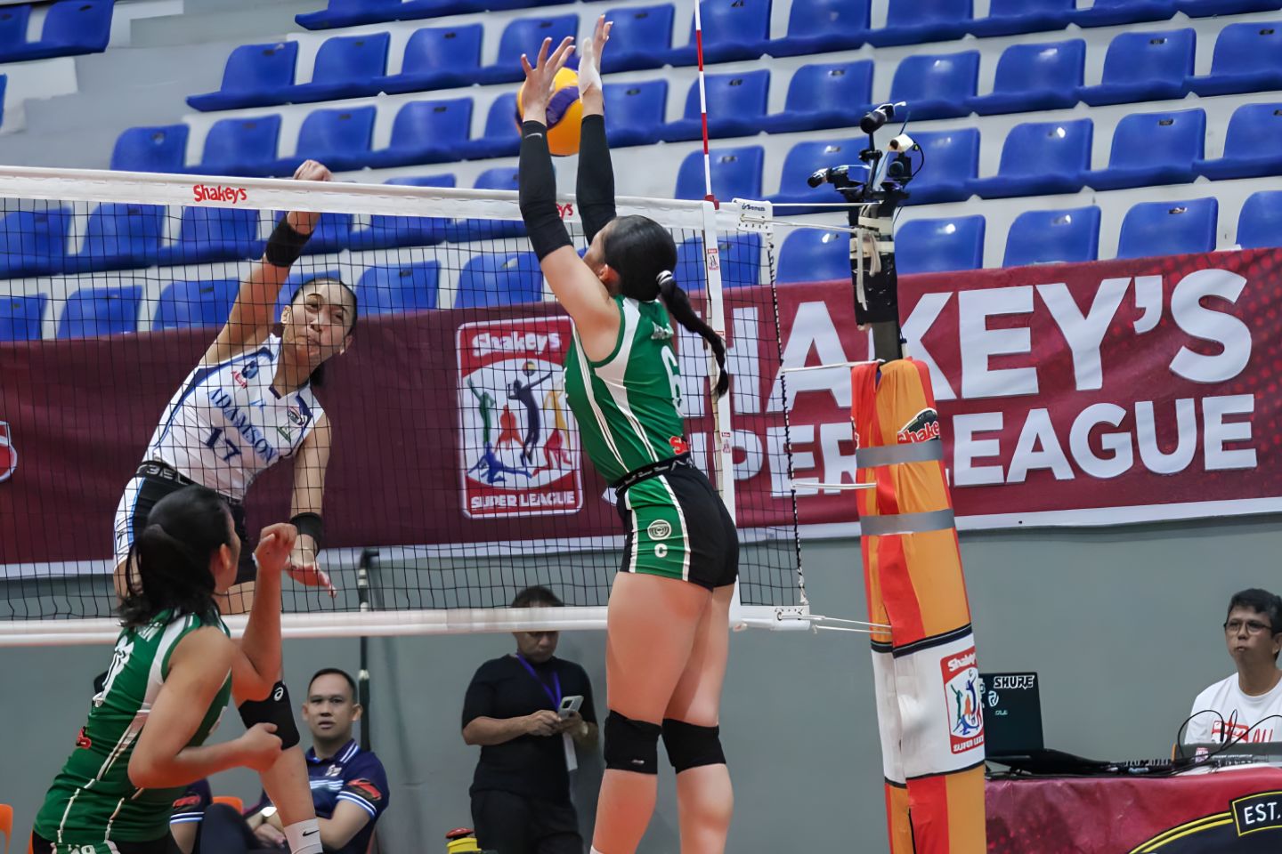 2025-SSL-Adamson-vs-Benilde-Joy-Asea NU, UST punch tickets to SSL Final Four ADMU AdU CSB FEU News NU SBC UP UST Volleyball - philippine sports news