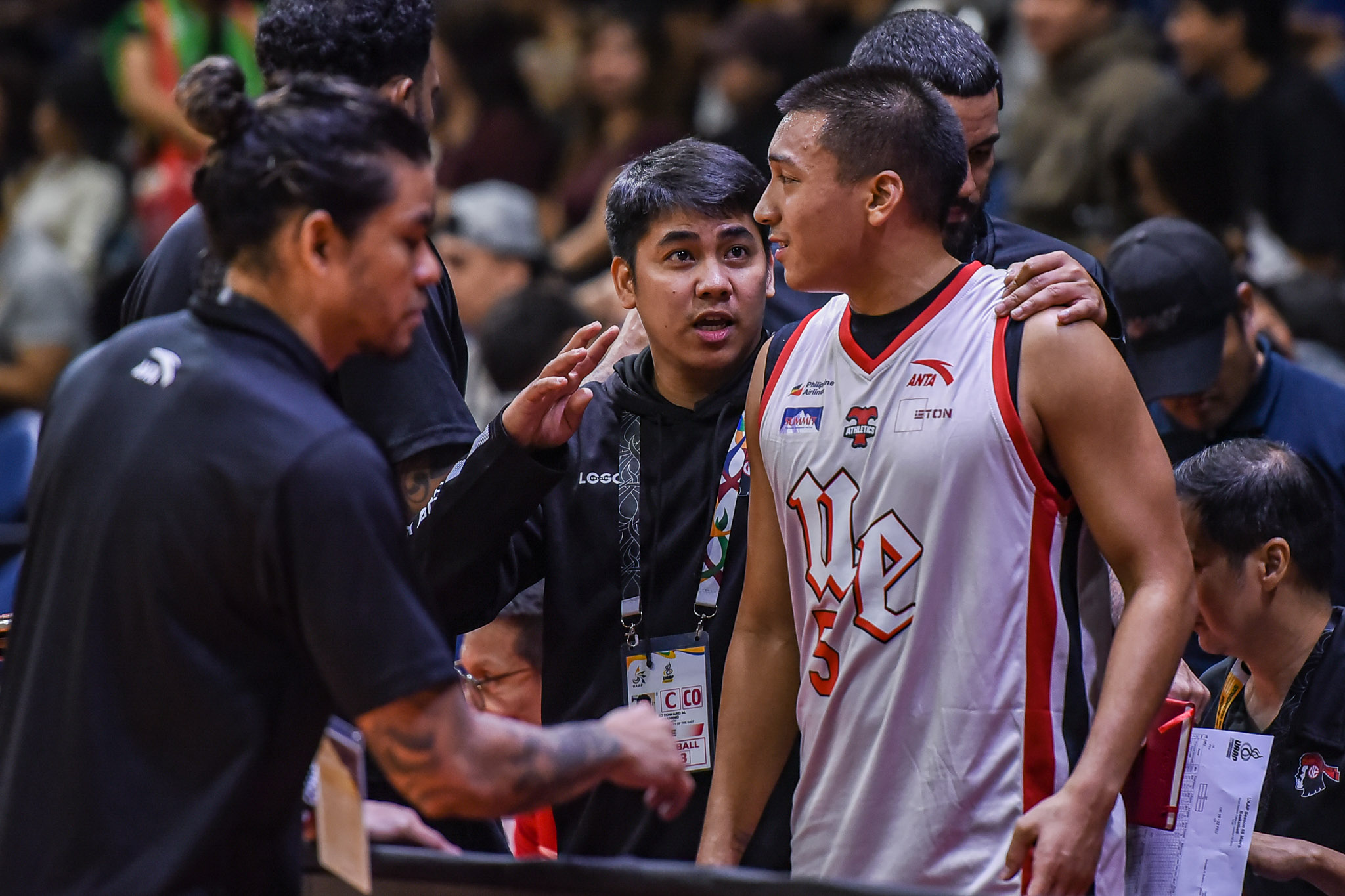 UAAP-88-MBB-FEU-vs.-UE-RJ-Argamino-6007 RJ Argamino channels Eric Altamirano’s lessons in sudden UE head coach role Basketball News UAAP UE - philippine sports news