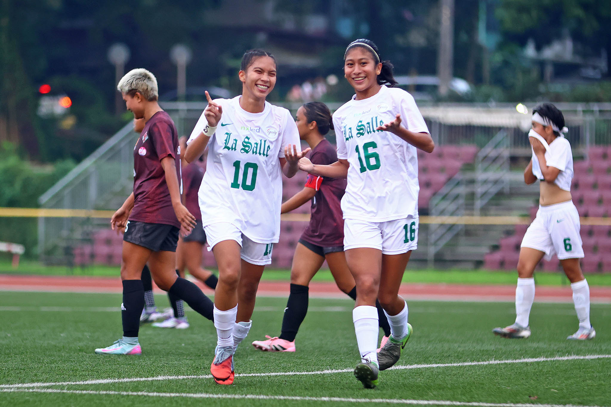 UAAP-88-WFB-Maria-Layacan-Danielle-Tanjangco La Salle bounces back, boots out UP in UAAP Women's Football contention DLSU Football News UAAP UP - philippine sports news