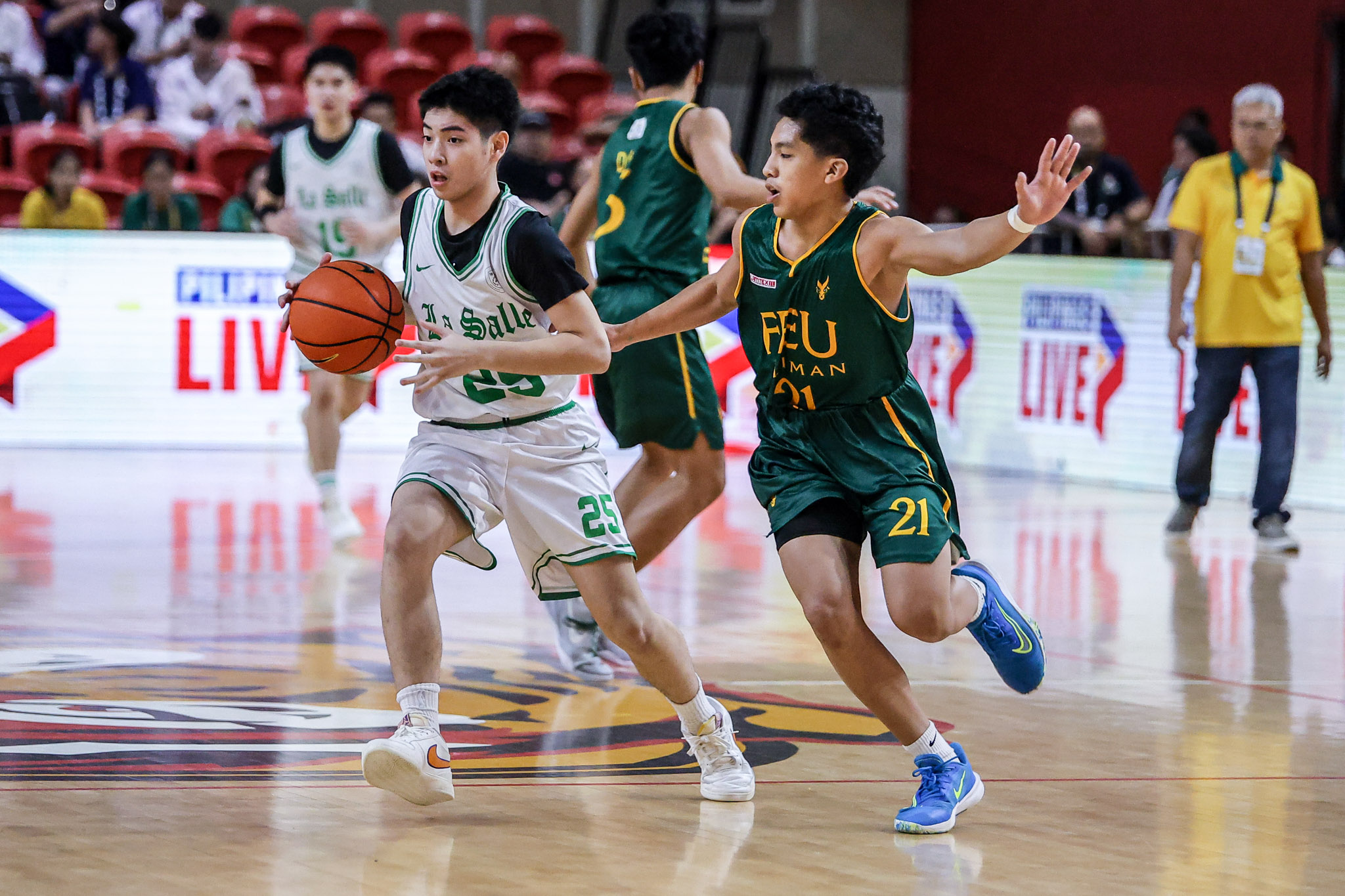 UAAP-S88-HSBB-DLSZ-vs-FEU-D-Lorenzo-Purugganan-1-2 NUNS stays perfect, dominates UST to keep top spot in UAAP Juniors Basketball Basketball DLSU FEU News NU UAAP UST - philippine sports news
