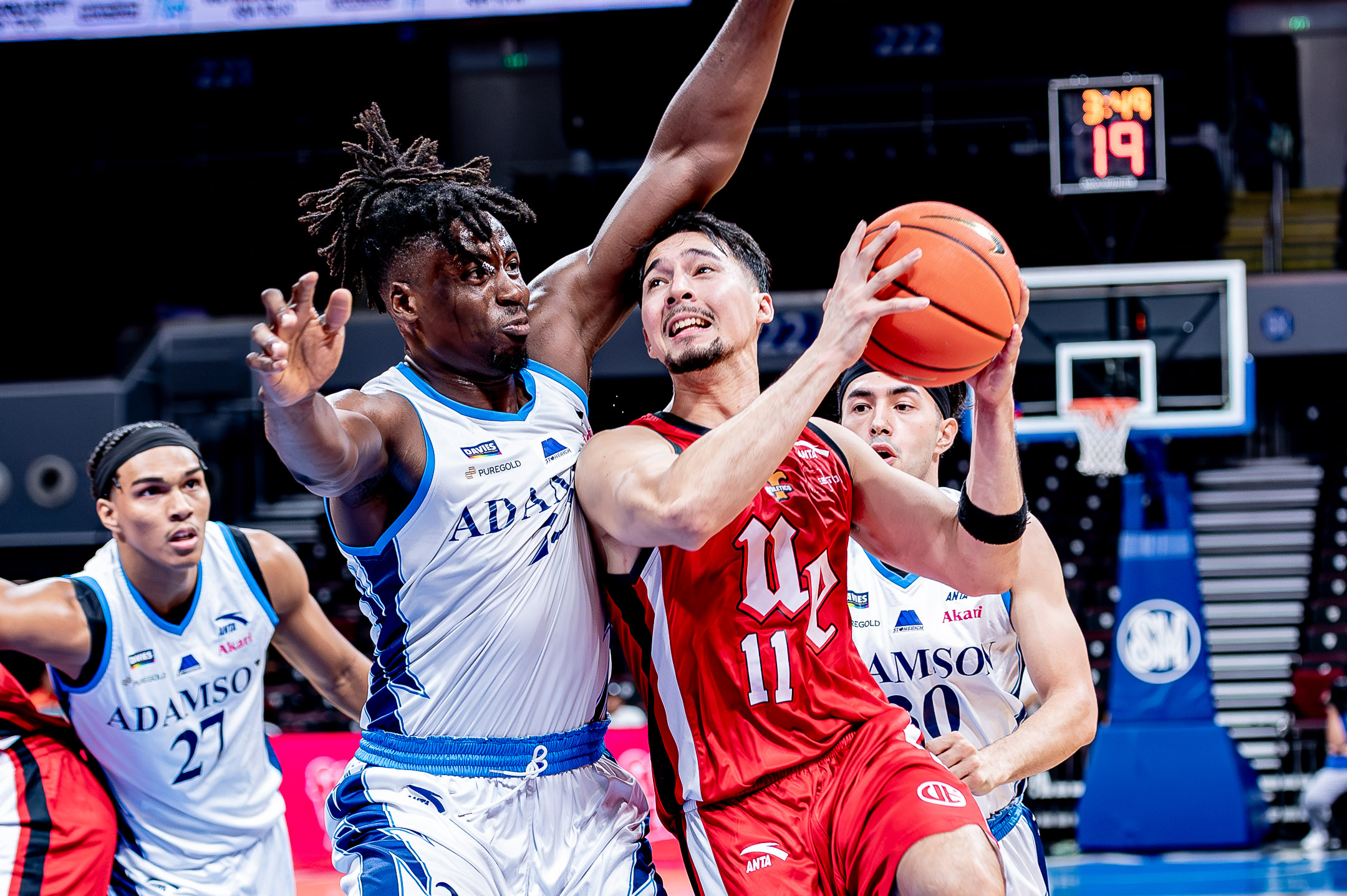 UAAP-S88-MBB-ADU-vs.-UE-John-Abate-1347 Clutch Ronzone triple quells UE rally as Adamson takes share of fifth in UAAP Men's Basketball AdU Basketball News UAAP UE - philippine sports news