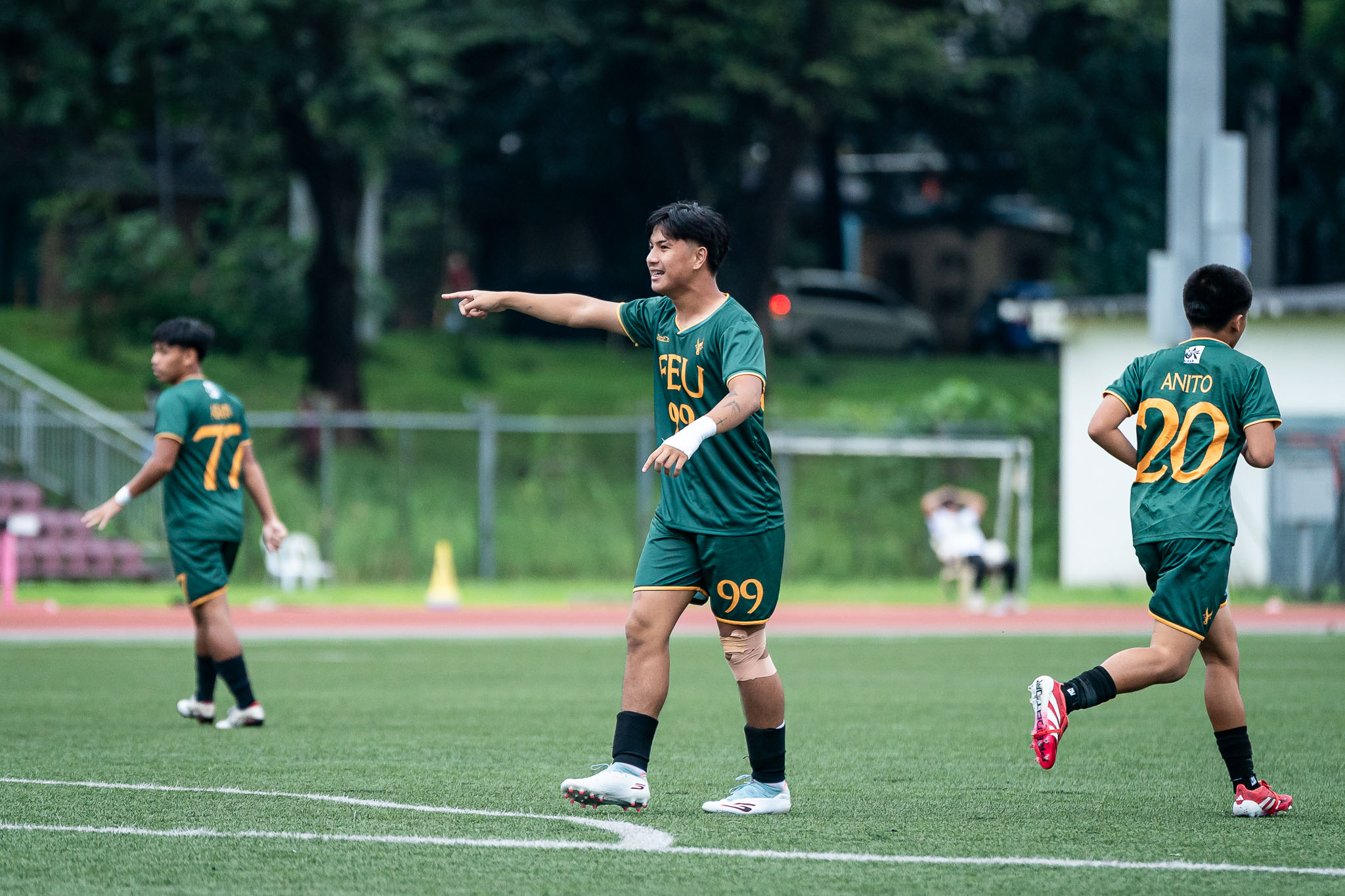 UAAP-S88-MFB-Theo-Libarnes-07361 Jerby Anito sparks FEU to win over UE, forces triple tie on top of UAAP Men's Football table FEU Football News UAAP UE - philippine sports news
