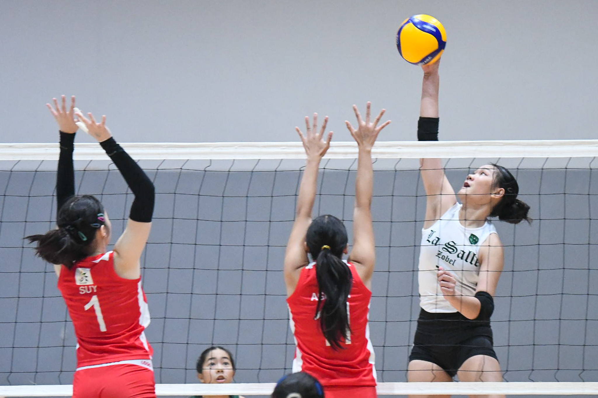 UAAP-Season-88-Girls-HSVB-DLSZ-vs-UE-Jelliane-Laborte-3 Adamson stages reverse sweep of UST, NUNS stays perfect in UAAP Girls Volleyball ADMU AdU DLSU FEU News NU UAAP UE UP UST Volleyball - philippine sports news