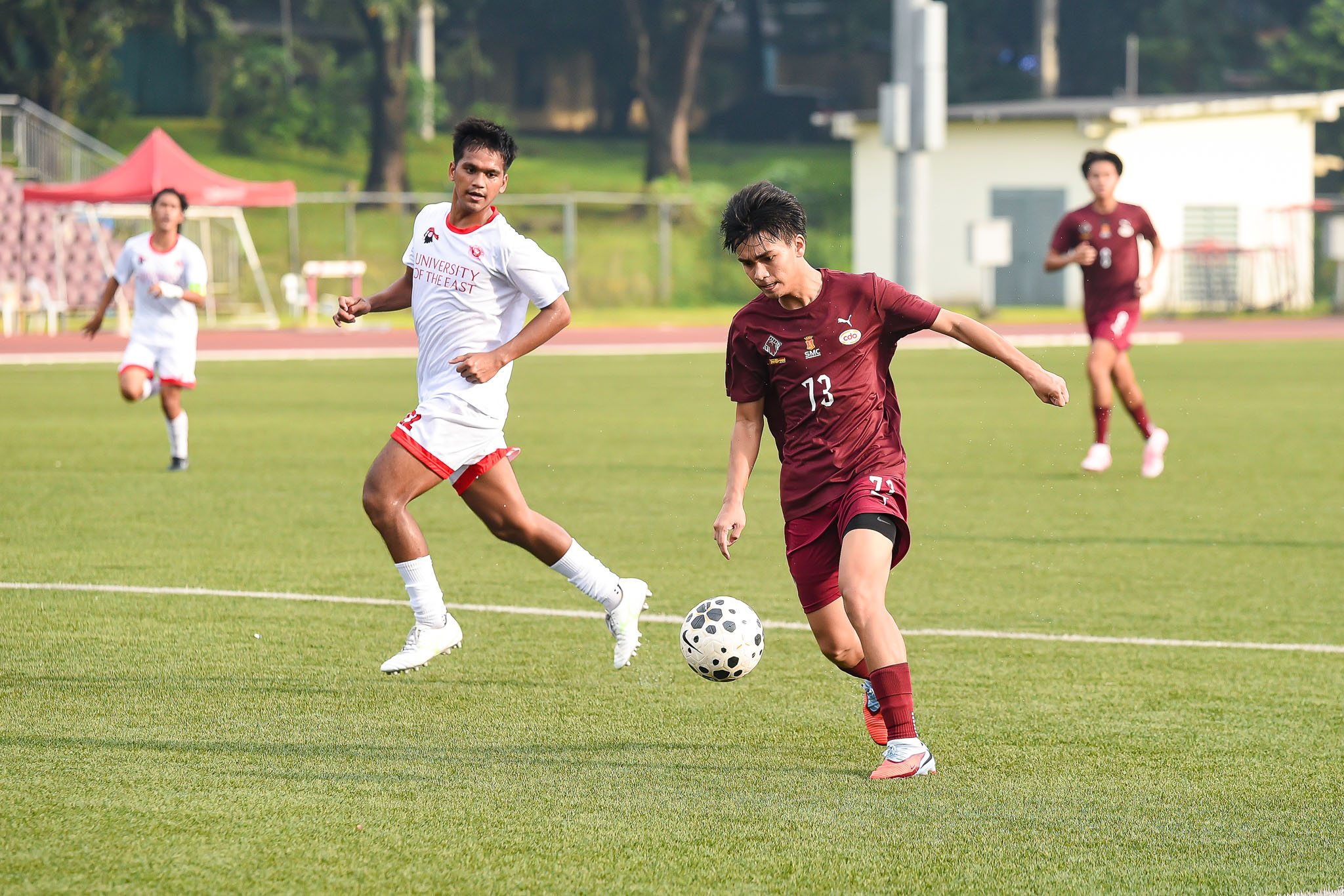 UAAP88-MEN_S-FOOTBALL-UE-VS-UP-GARCES-JOSEPH-KYNE-6536.jpg-6536 Bation notches brace vs UE as UP extends UAAP Men's Football lead Football News UAAP UE UP - philippine sports news