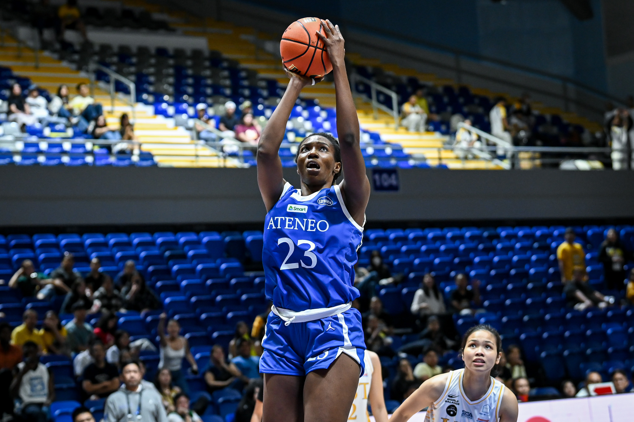 UAAP88-WBB-SARAH-MAKANJUOLA-3976 UST remains perfect in UAAP Women's Basketball as Pastrana records 28-point double-double against Ateneo ADMU Basketball News UAAP UST - philippine sports news