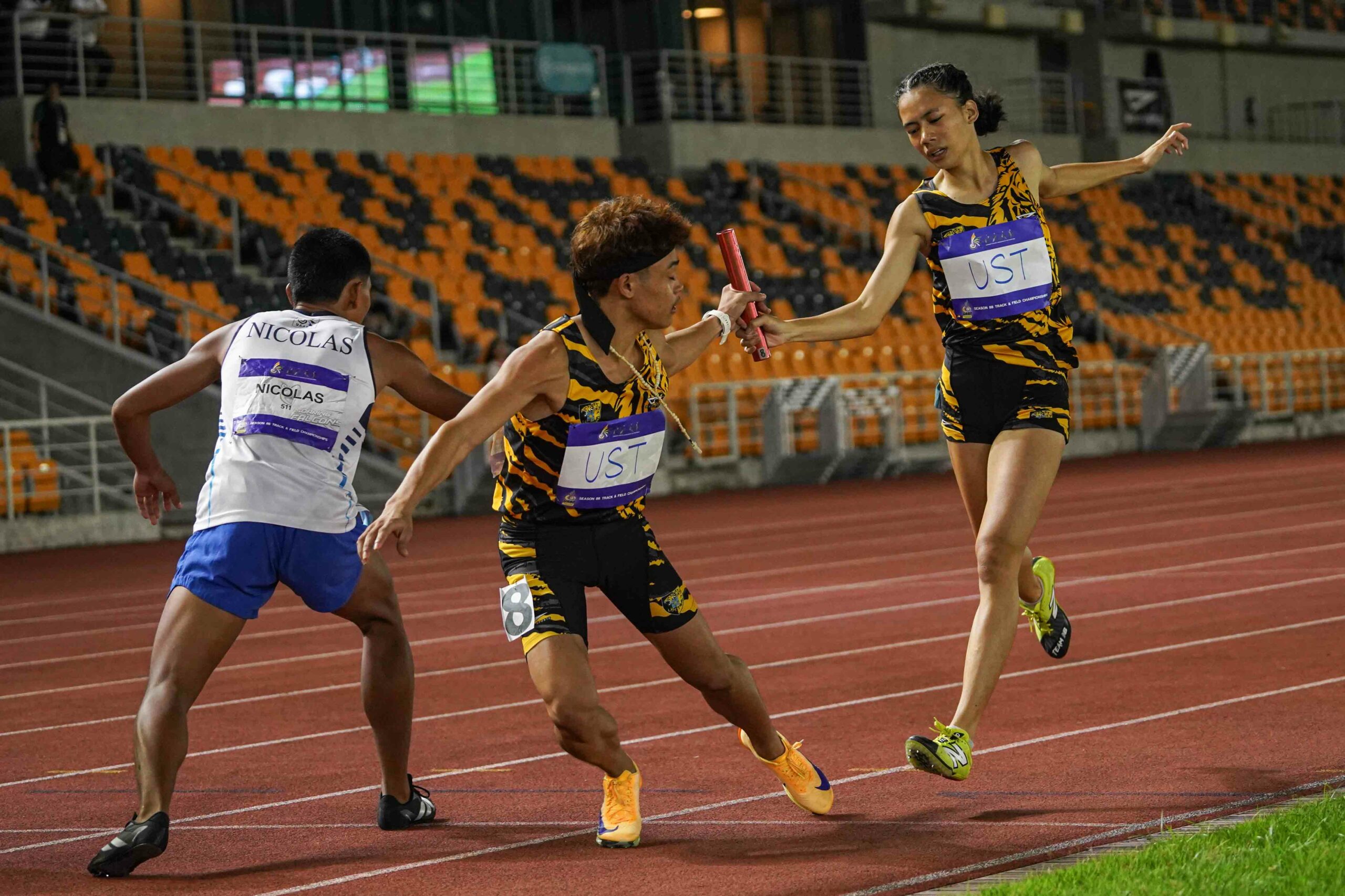 UAAP-88-Athletics-4x400m-Relay-Boys-Girls-UST-01274-scaled NUNS's Aguinaldo shatters Illac Diaz's UAAP boys' long jump record as UST extends lead in HS Athletics ADMU AdU DLSU News NU Track & Field UAAP UE UST - philippine sports news