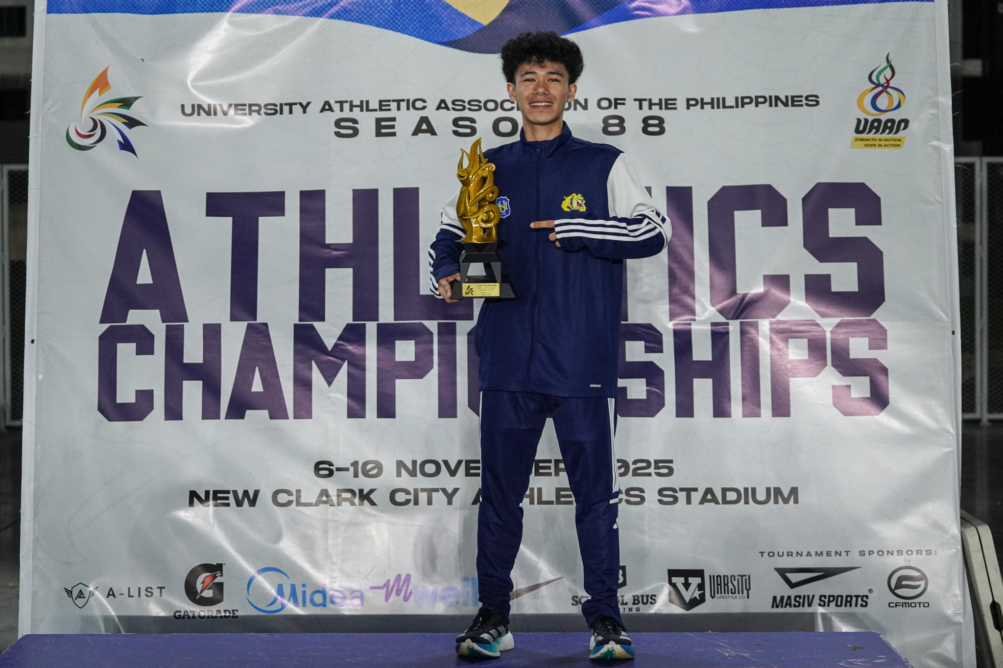UAAP-88-Athletics-Awarding-Special-Award-MVP-Boys-CADAG-Jerico-02291 UST retains UAAP Boys’ Athletics crown; NUNS's Cadag tops Cabanda for MVP ADMU AdU DLSU News NU Track & Field UAAP UE UST - philippine sports news